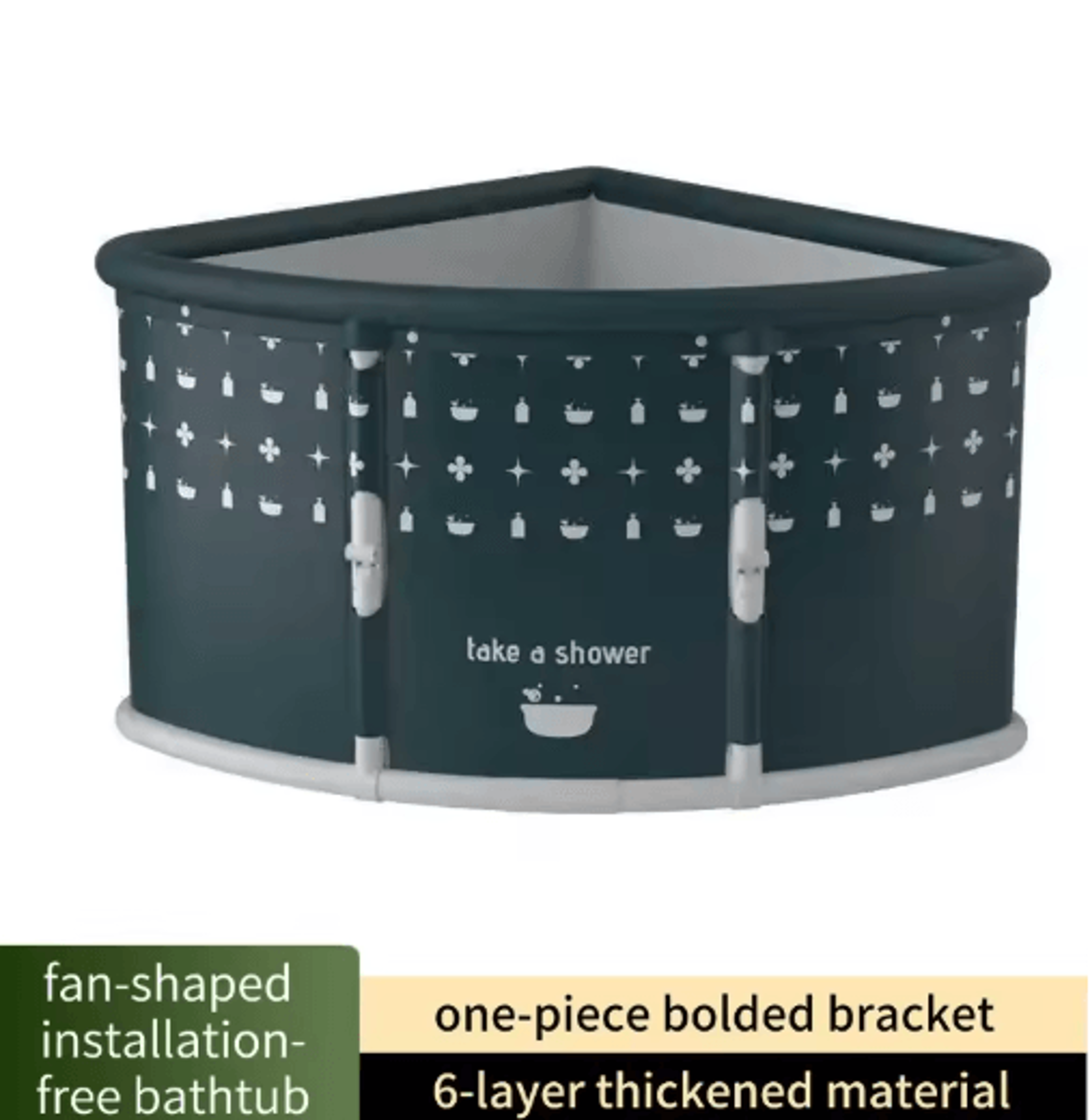 Portable One Second Foldable Bathtub Adult And Children Triangle Bath Bucket Installation Free One  7