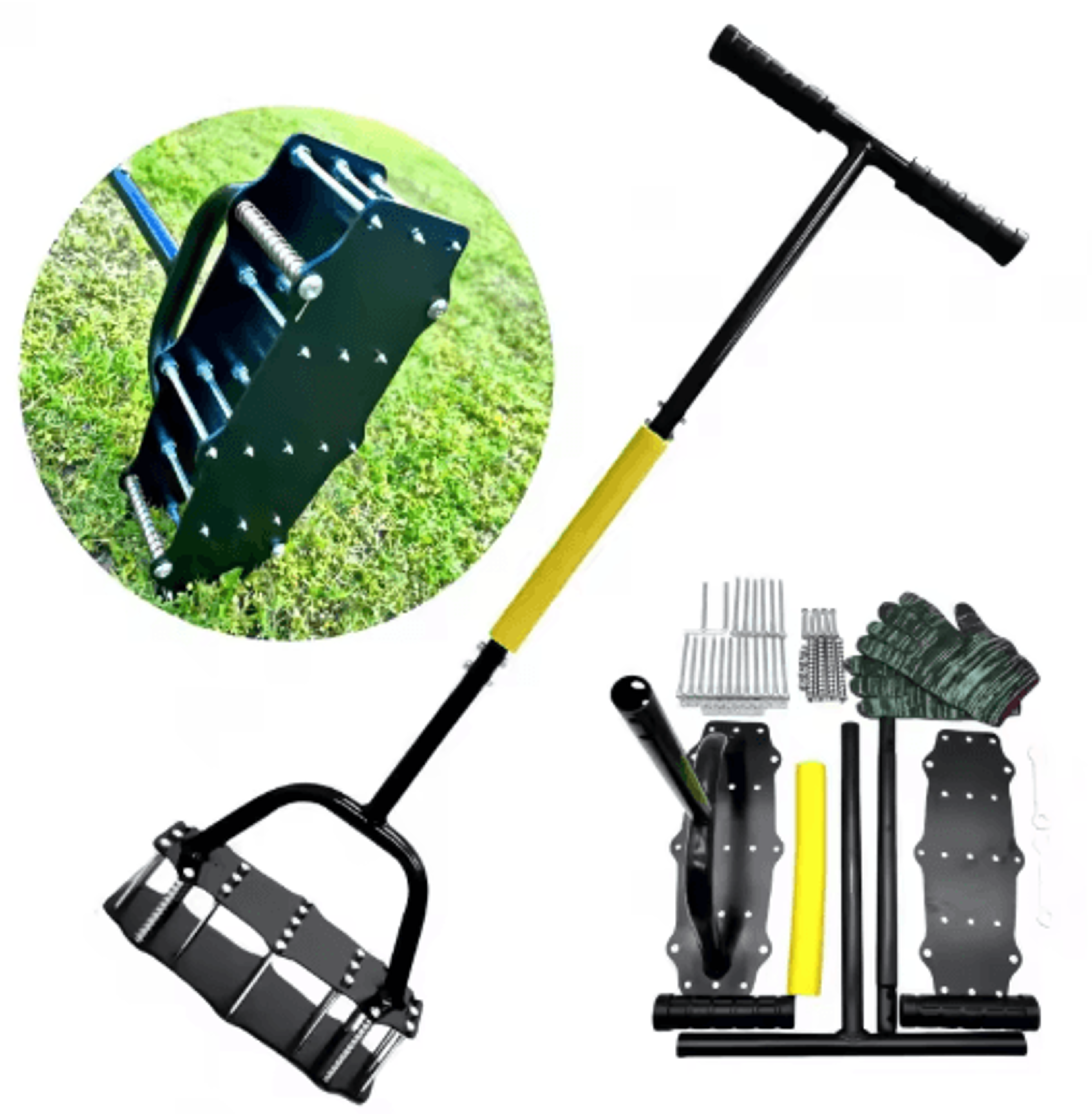Standing Garden Soil Looser Spring Type Labor Saving Lawn And Orchard Hole Puncher 0