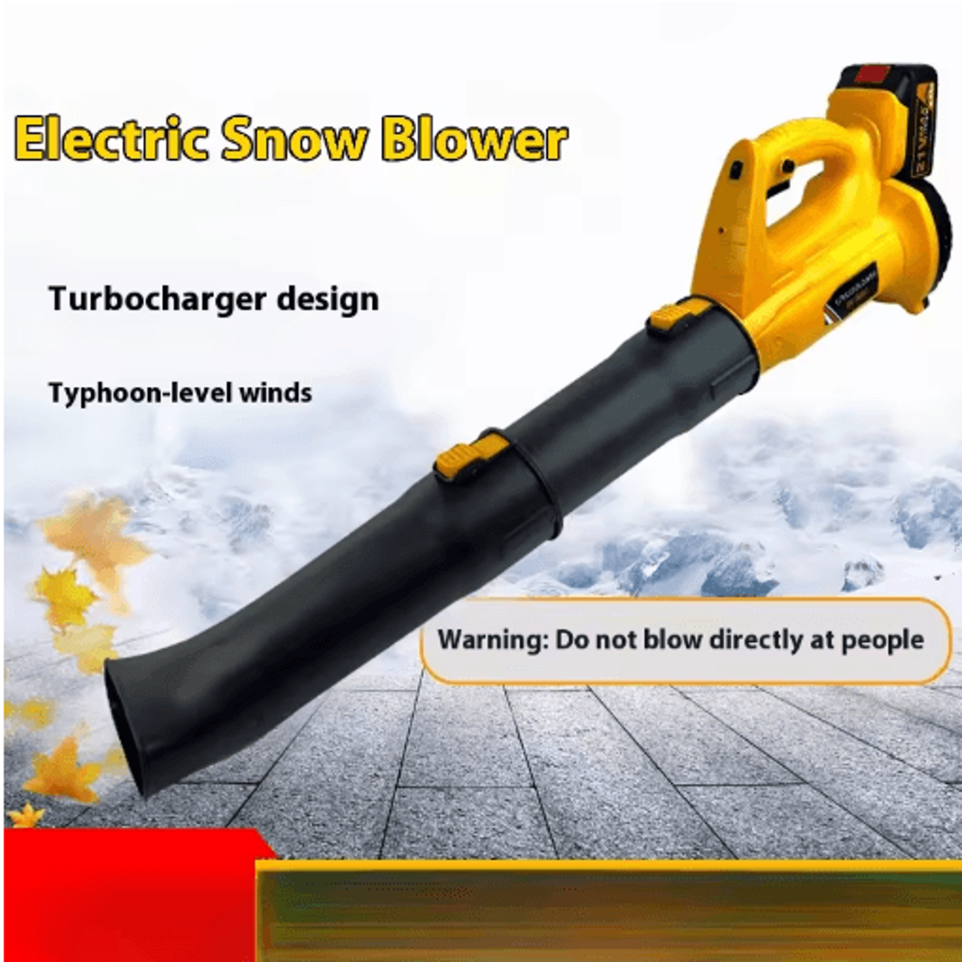 Electric Snow Blower Leaf Blower Lithium Battery Rechargeable High Power Industrial Blower Garden L 0