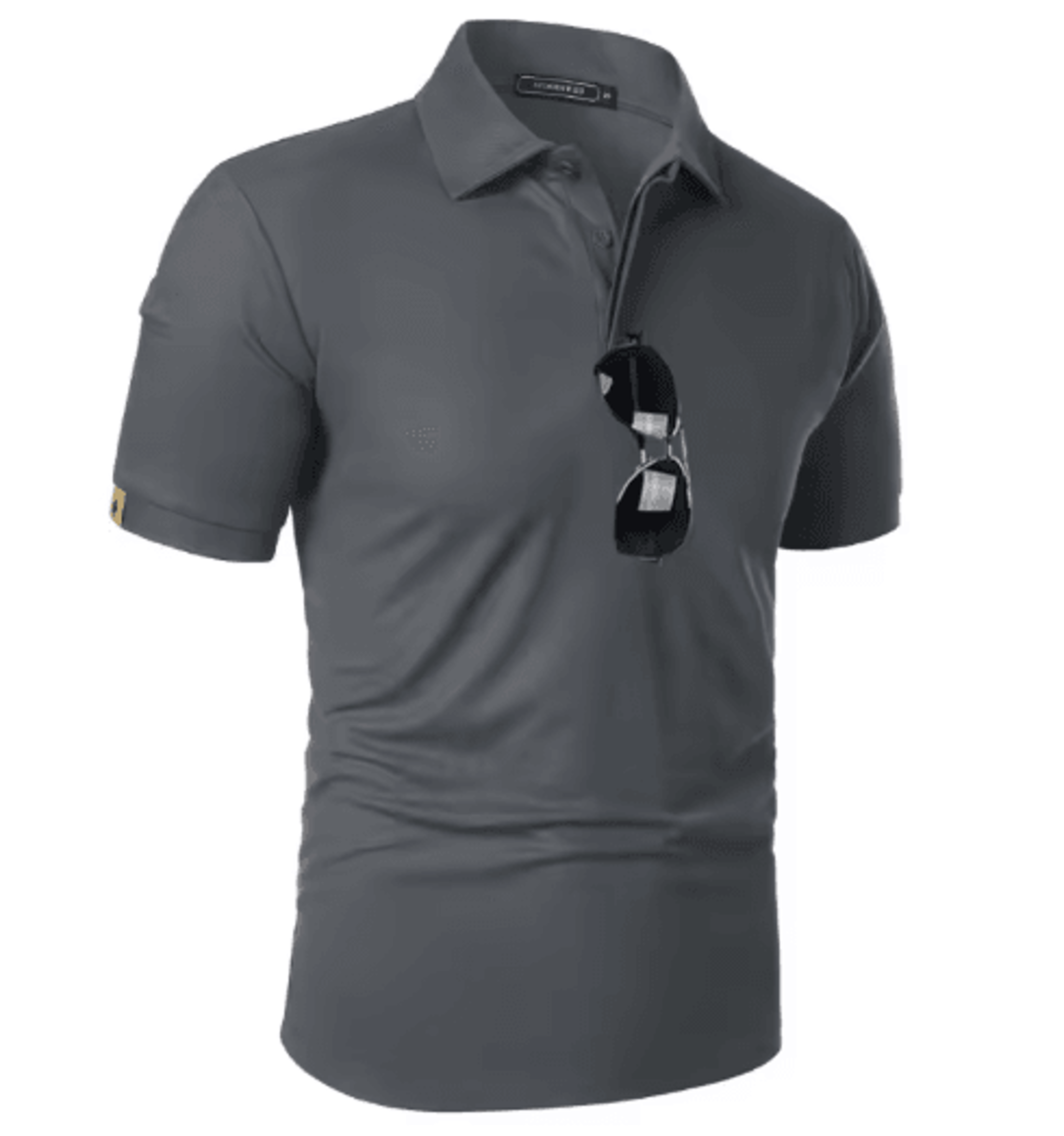 Mens Short Sleeve Polo Sports T Shirt Breathable Moisture Wicking And Oversized Fit 0