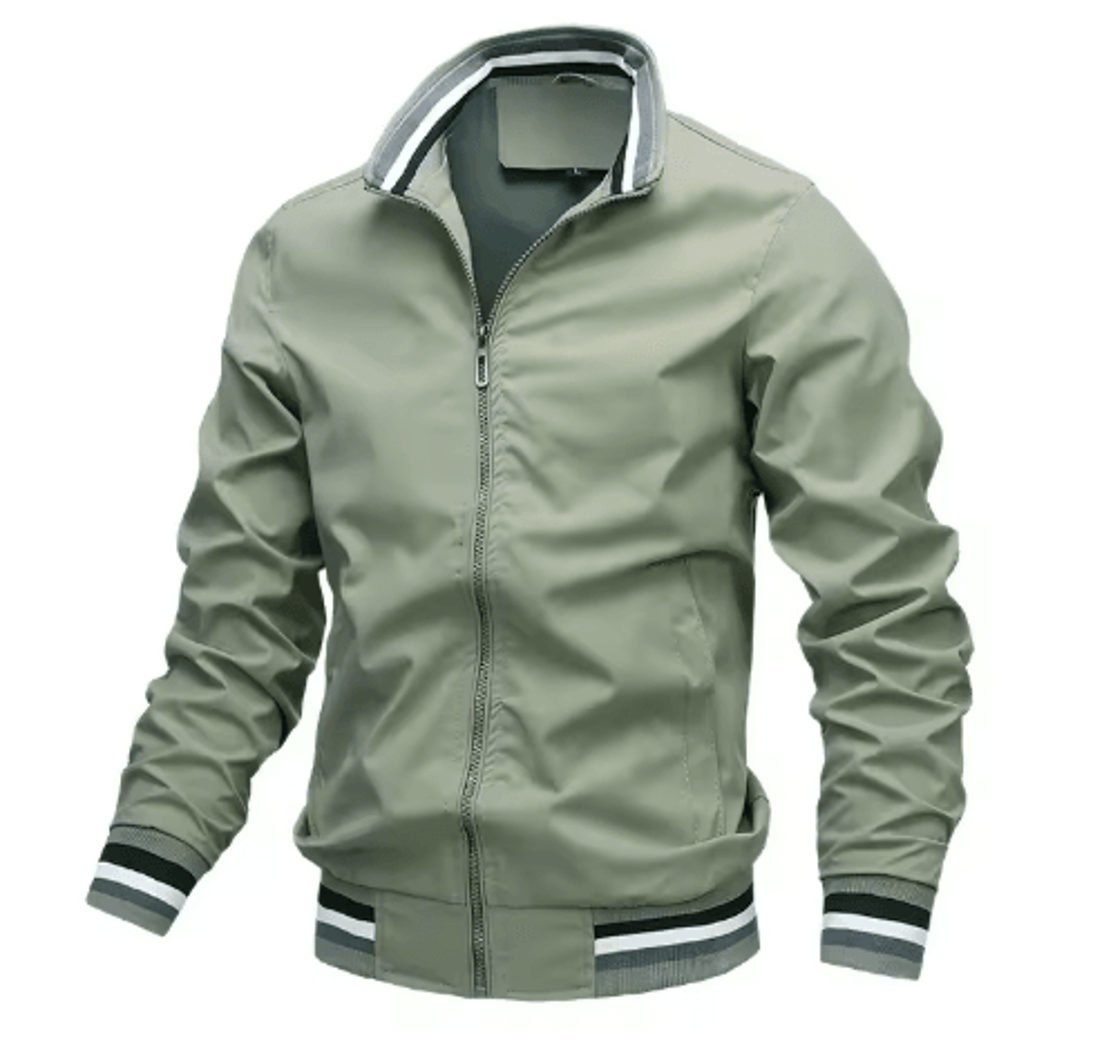 Mens Stand Collar Zipper Jacket Waterproof Outdoor Windbreaker Bomber Coat 3