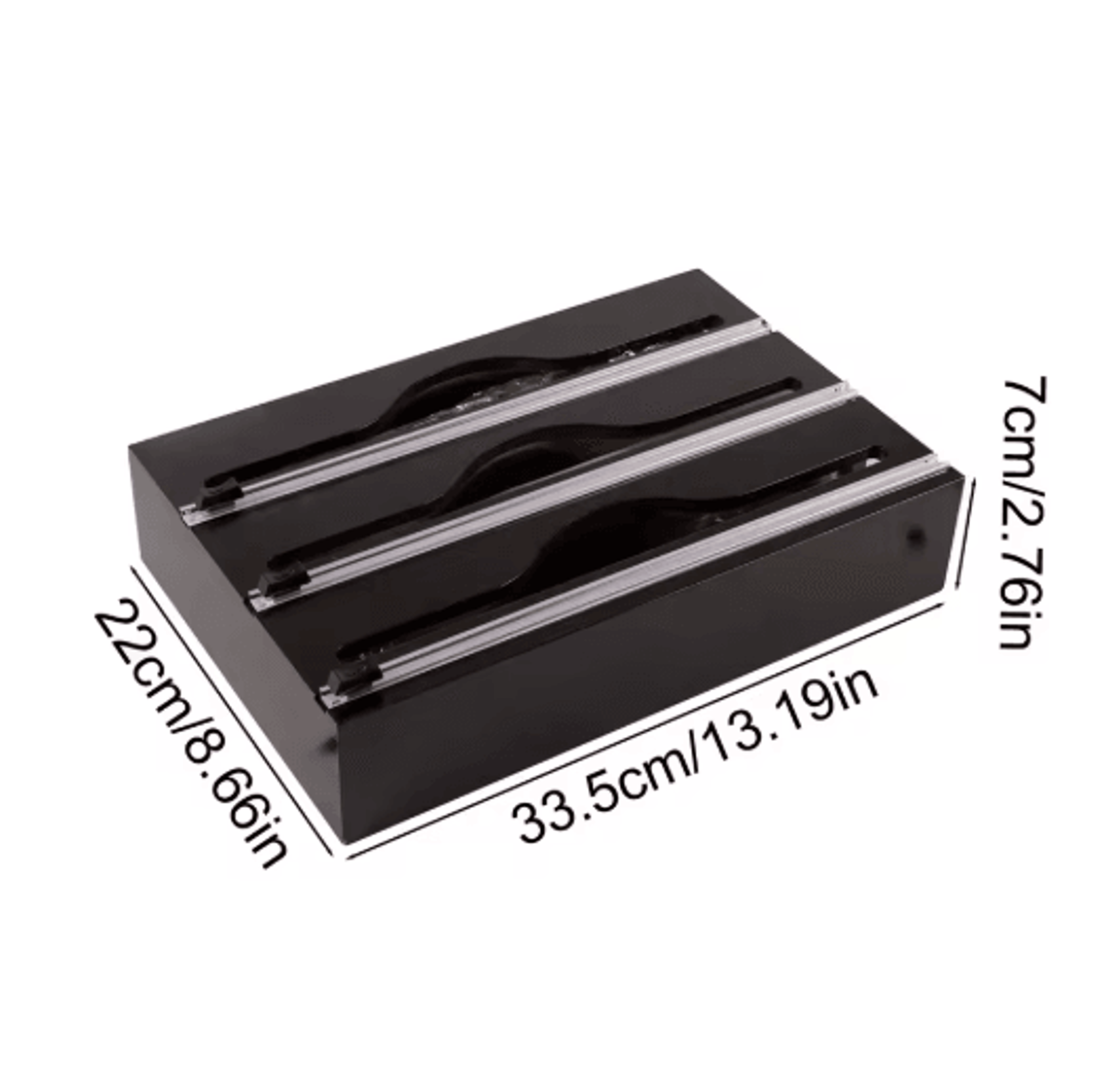 Bamboo Cling Film Tin Foil Cutter Box Kitchen Organizer With Built In Cutter 1 Pc 3