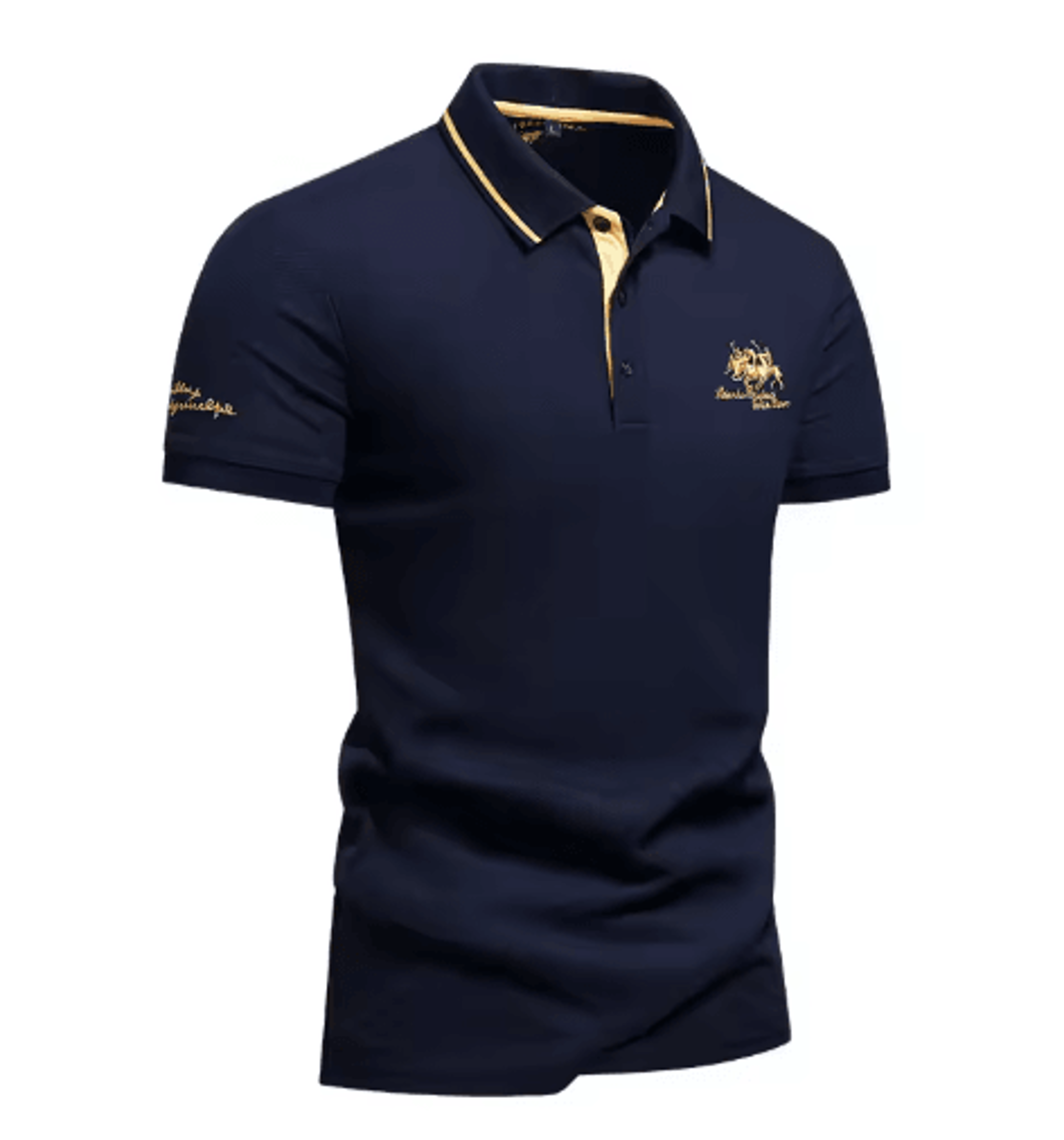 Mens Summer Embroidered Polo Shirt Lightweight Casual Lapel Tee For Streetwear And Business 0