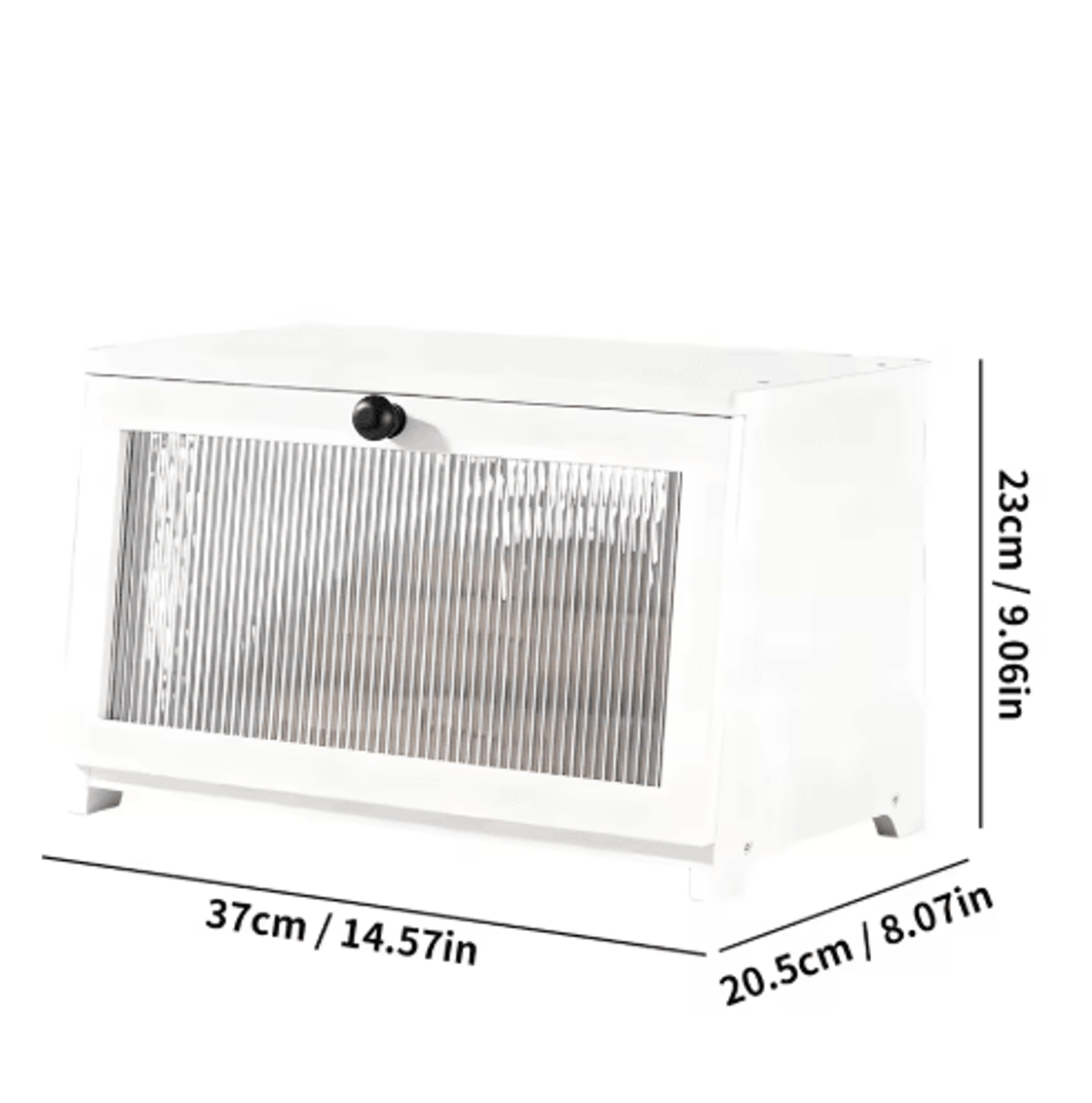 Large Modern Bamboo Bread Box Corner Friendly Countertop Storage With Clear Acrylic Window 2