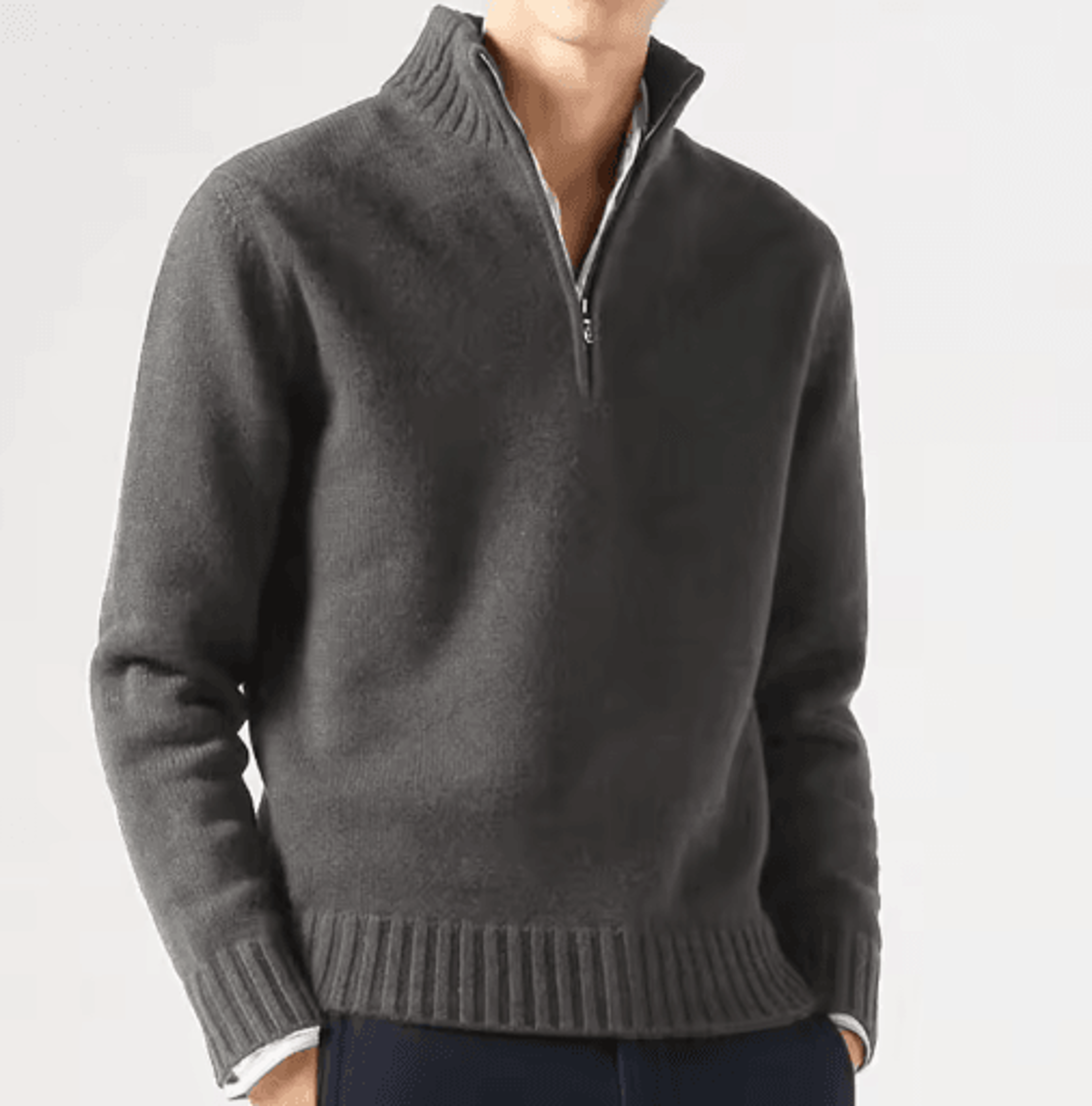 Mens Autumn Turtleneck Sweater Solid Color Knitted Pullover For Casual Daily Wear 5