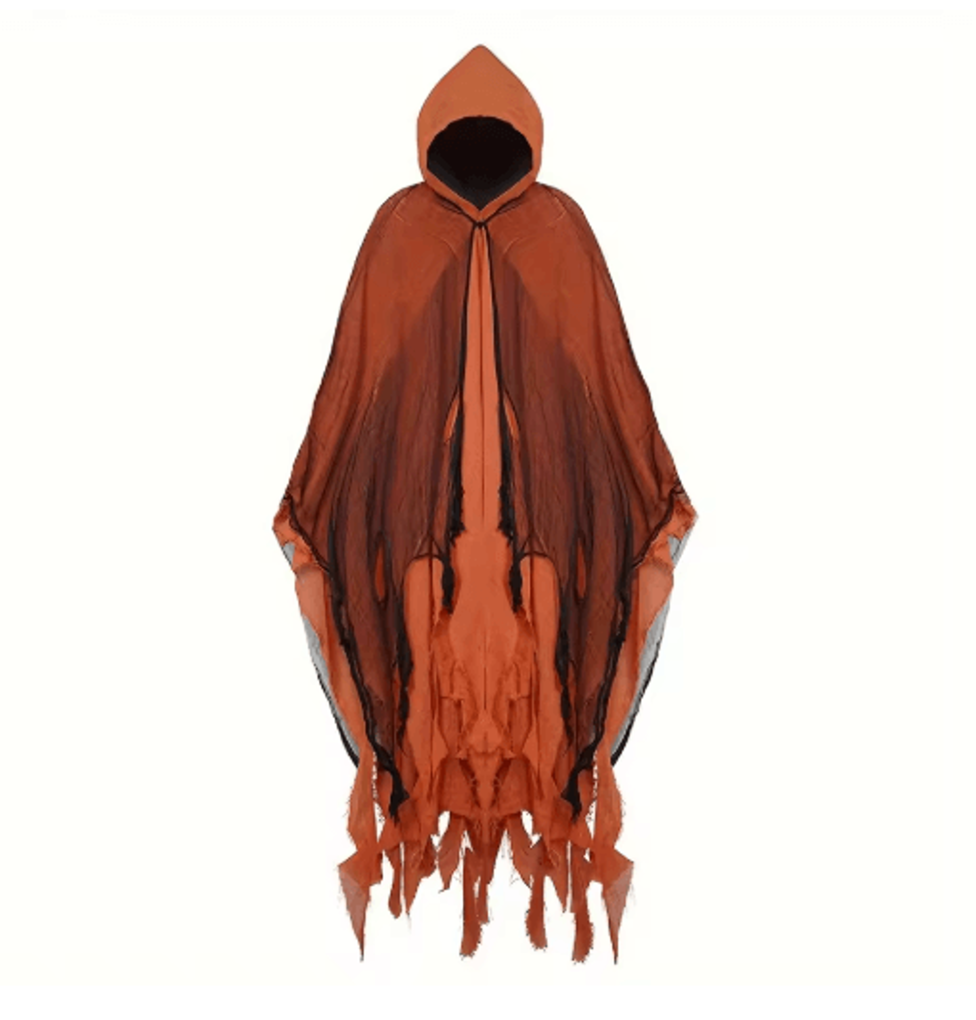 Skeleton Halloween Cloak With Hood Realistic Gothic Costume Accessory 1 Pc 1