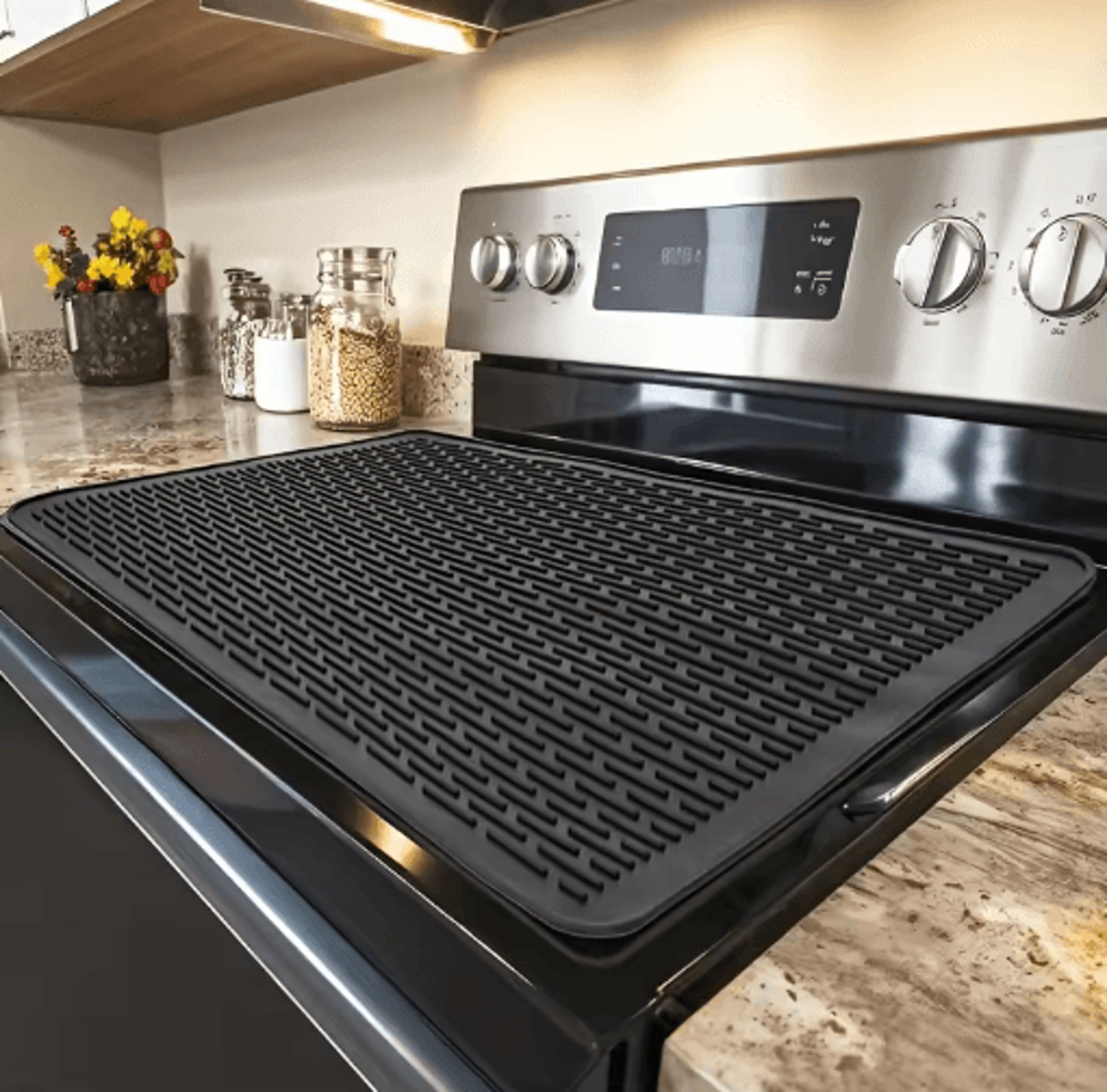 Silicone Stove Top Cover Mat Electric And Ceramic Stove Protector Dish Drying Mat 1