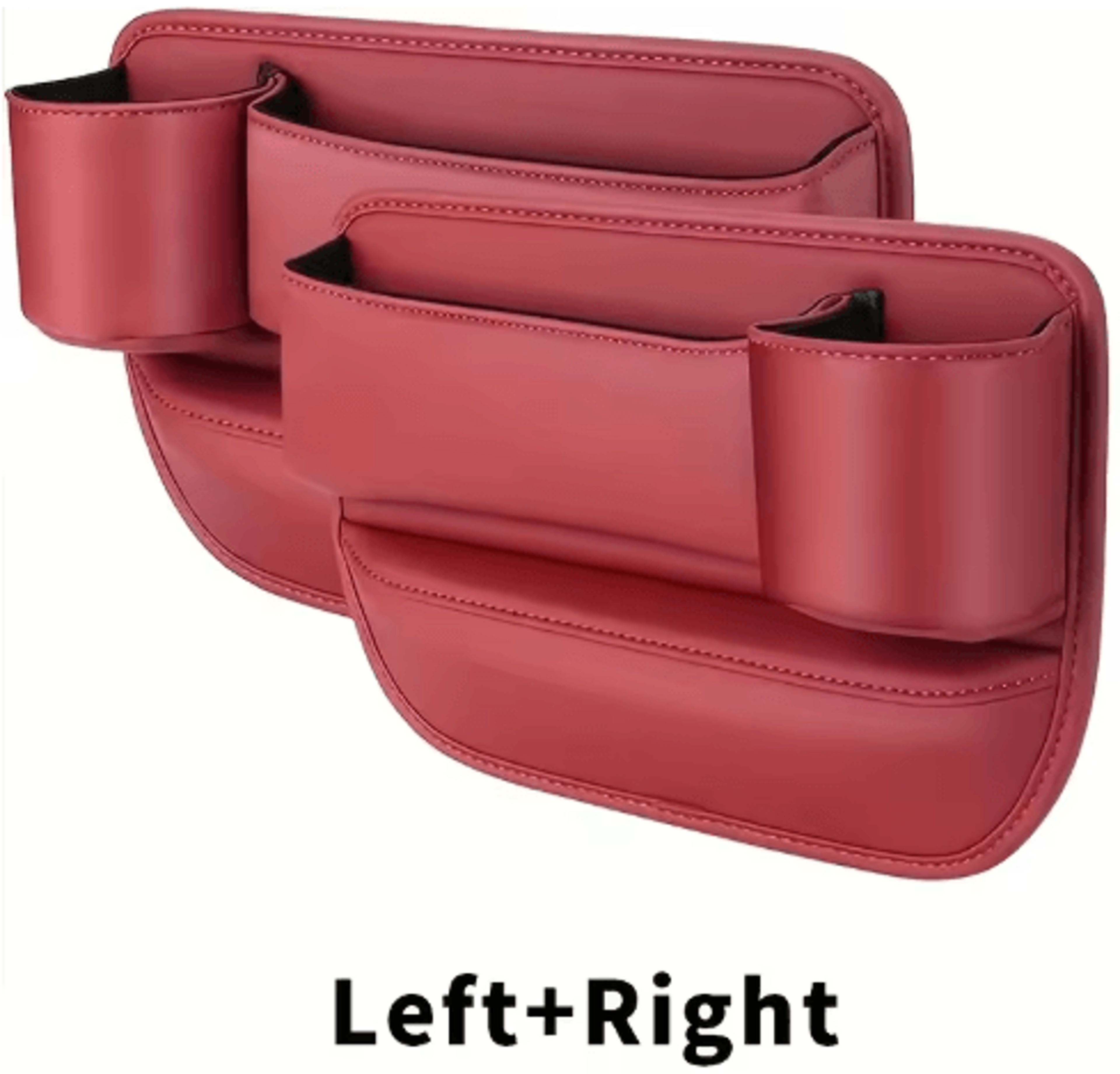 2 Piece Car Seat Gap Storage Box Multifunctional Seat Gap Organizer And Filler Pad 4