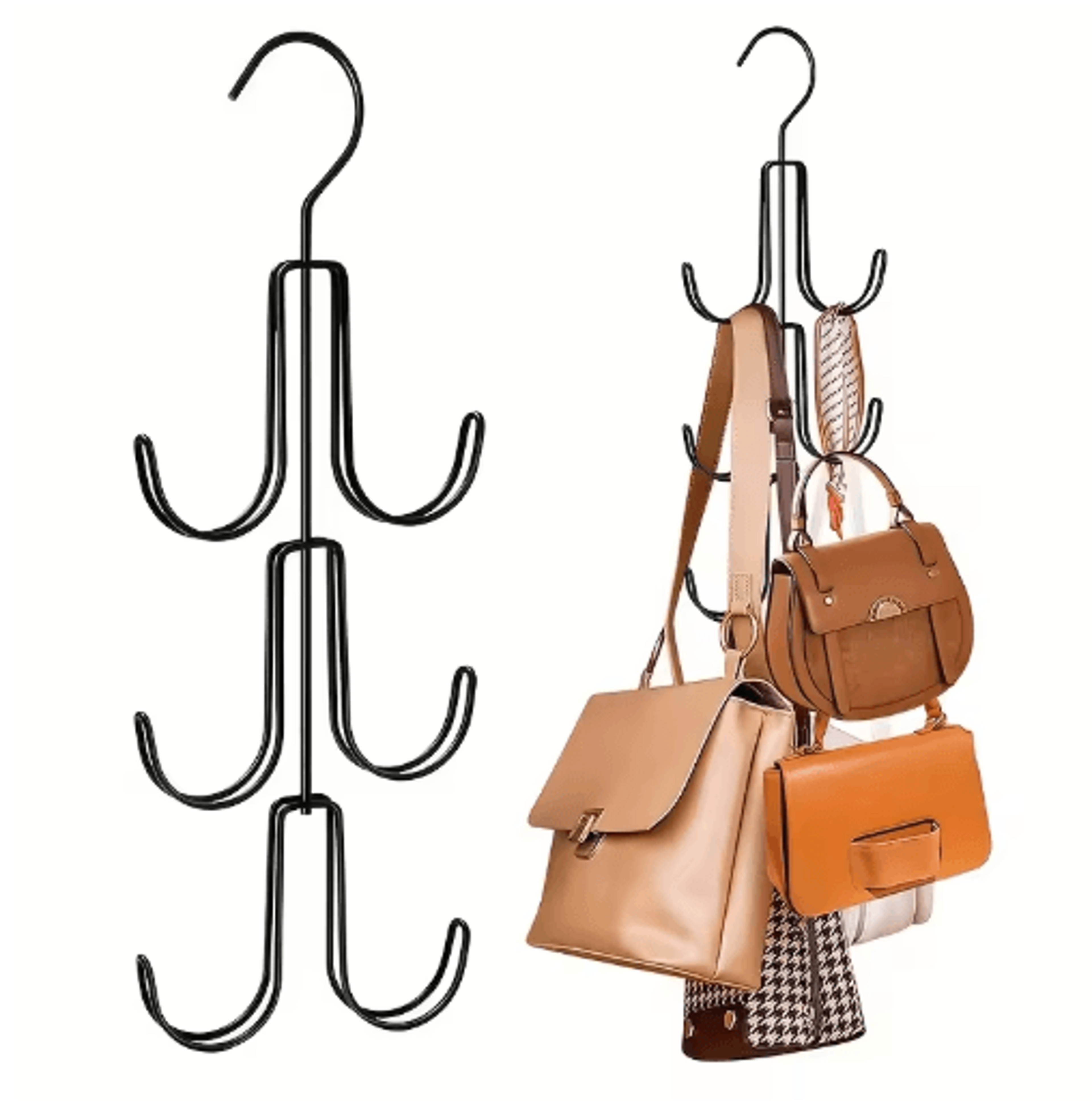Stainless Steel Multi Layer Hanger Heavy Duty Organizer For Bags And Scarves 0