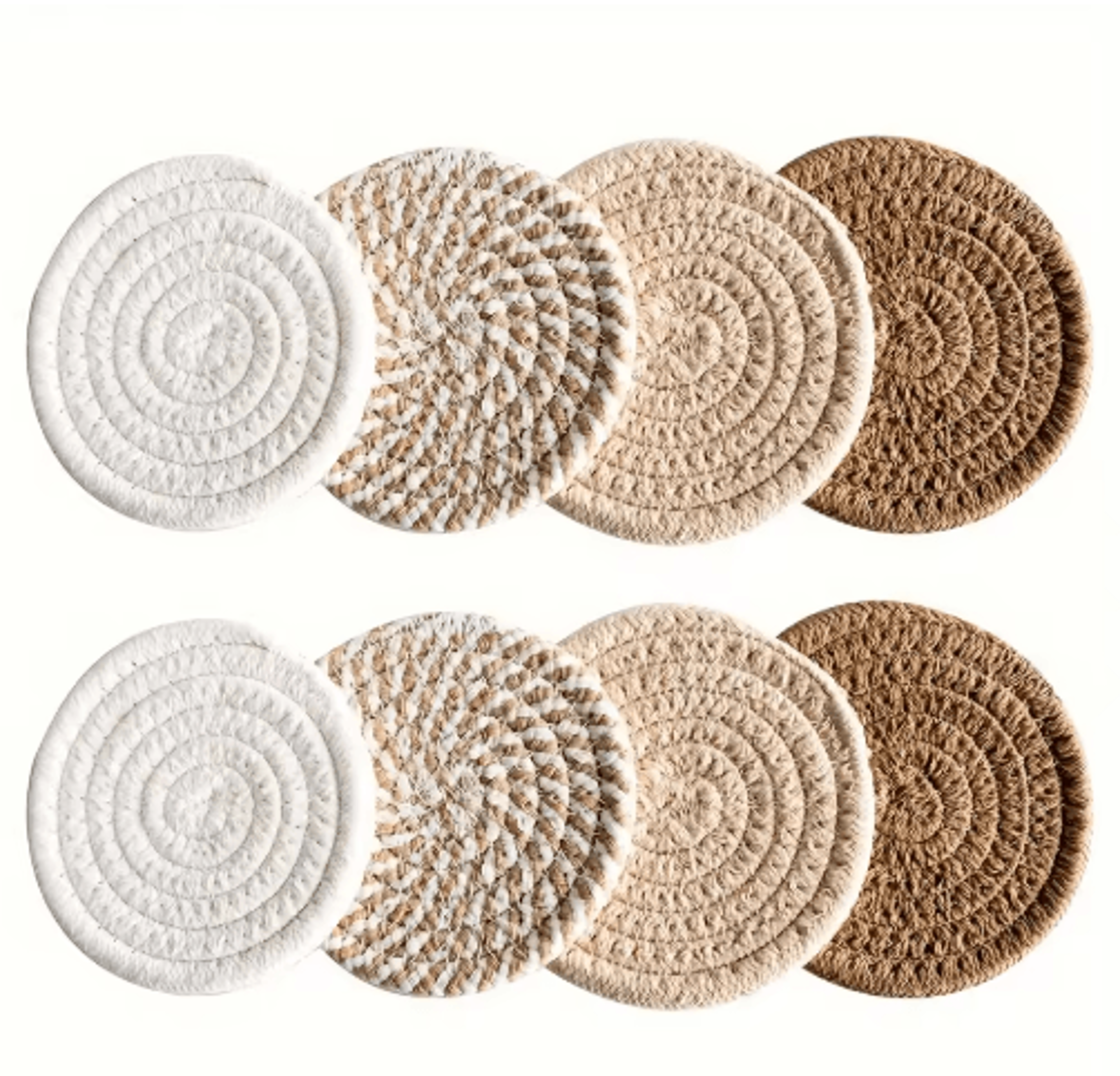 Absorbent Coasters Set 8 Pcs Minimalist Brown Drink Mats For Home And Bar 1