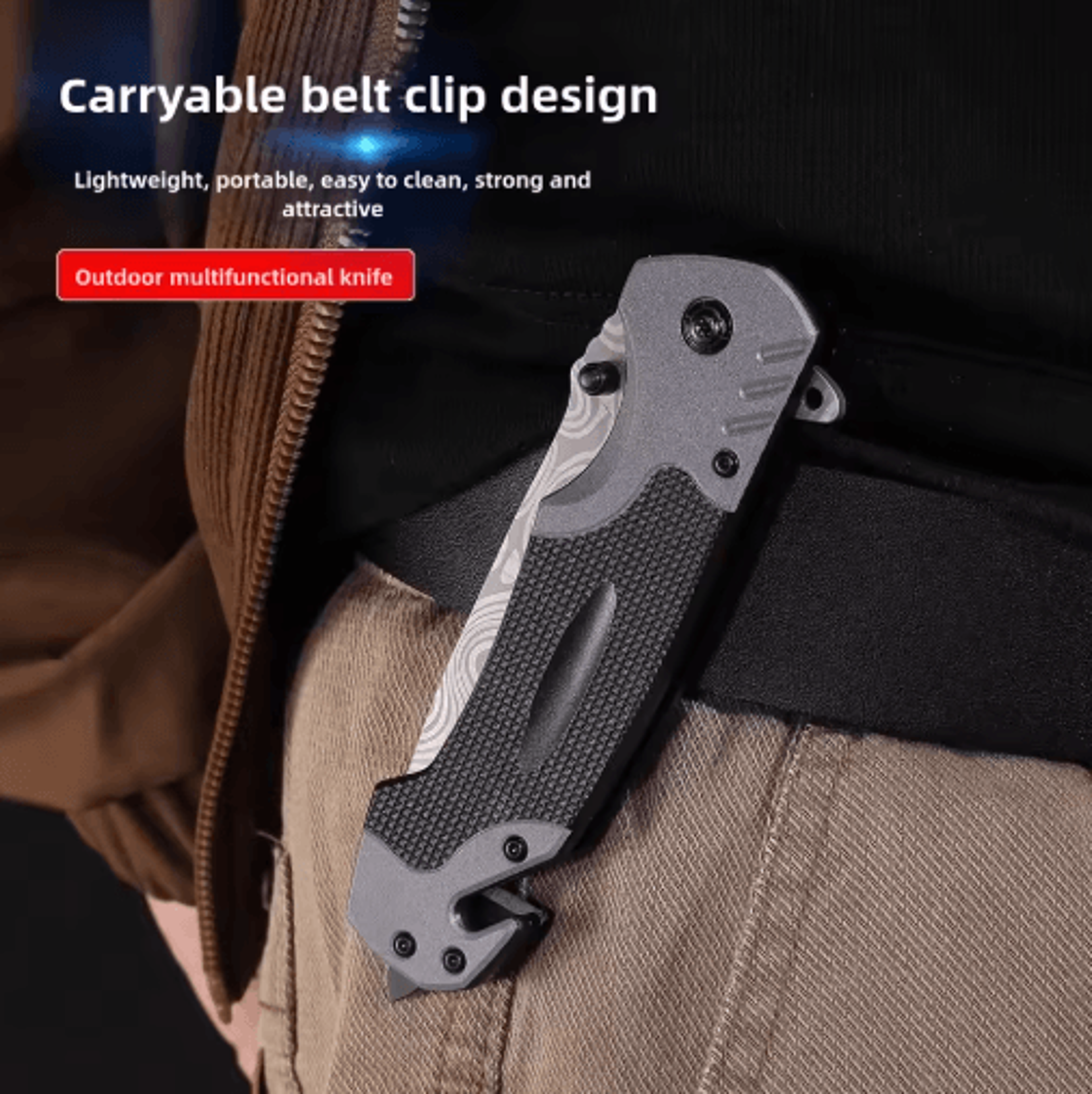 Multi Functional Folding Pocket Knife EDC Outdoor Survival And Utility Tool 5