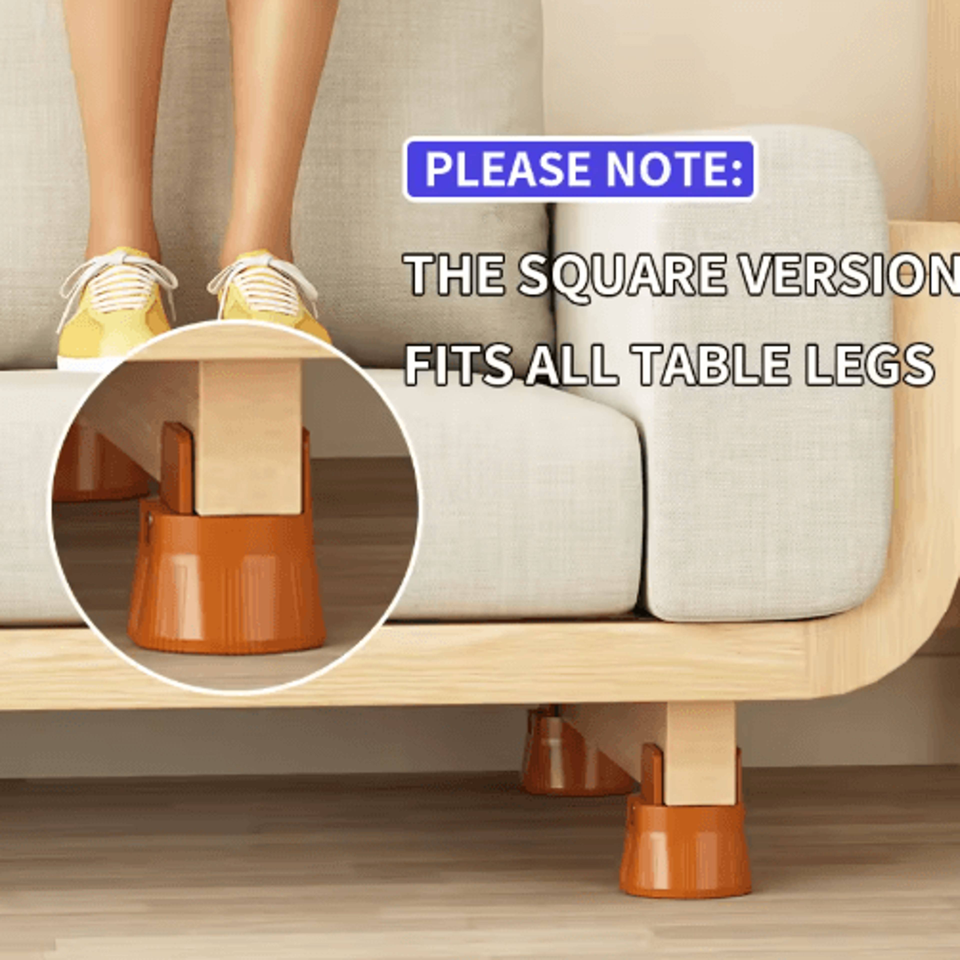 Adjustable Splint Type Furniture Lift Pads Moisture Proof Shock Absorbing Leg Risers 20