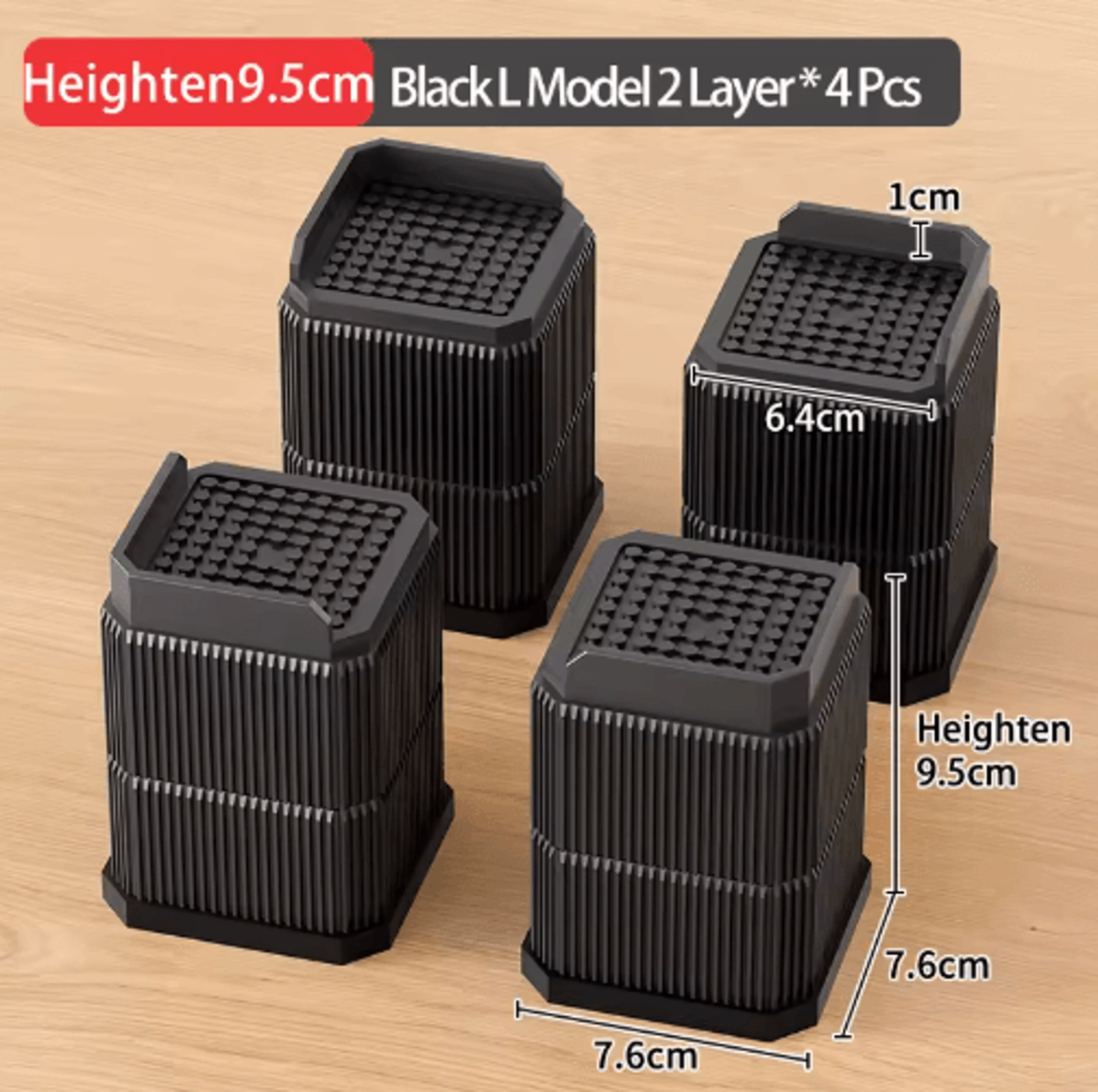 Adjustable Height Furniture Risers Heavy Duty Anti Slip Supports For Sofa Bed And Desk 18