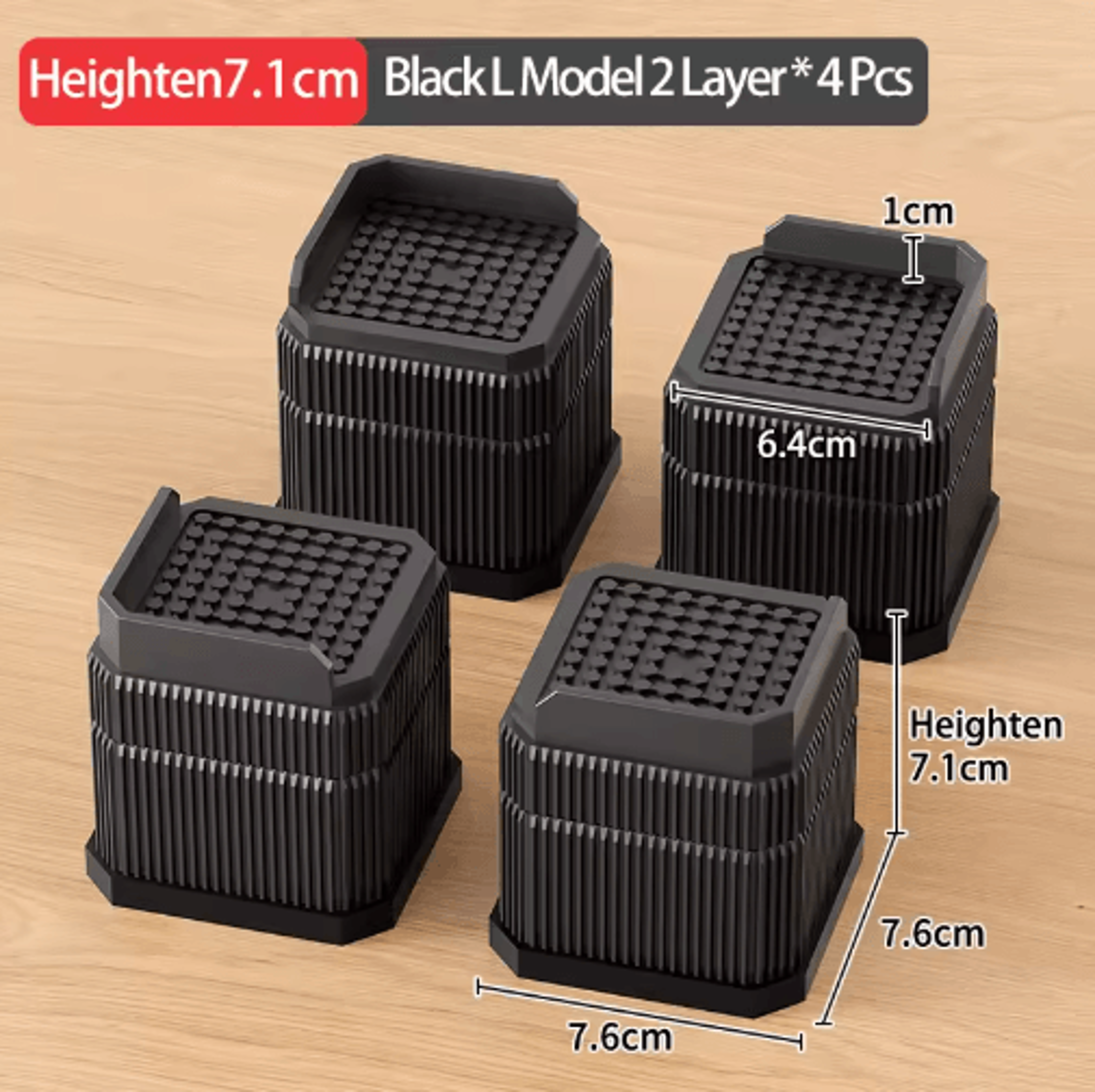 Adjustable Height Furniture Risers Heavy Duty Anti Slip Supports For Sofa Bed And Desk 20