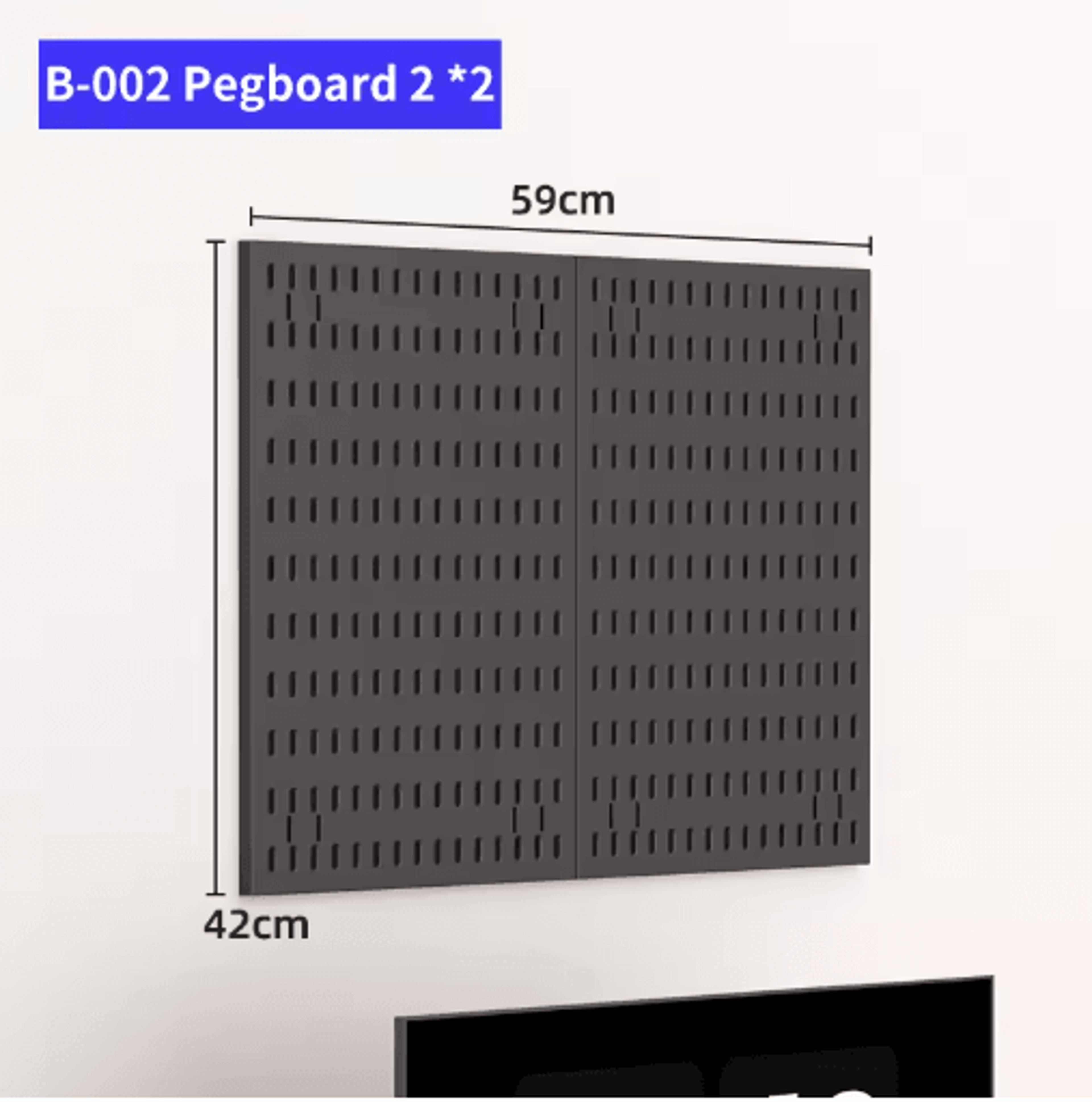DIY Pegboard Wall Organizer Kit Modular No Drill Hanging Panels For Craft Rooms 25