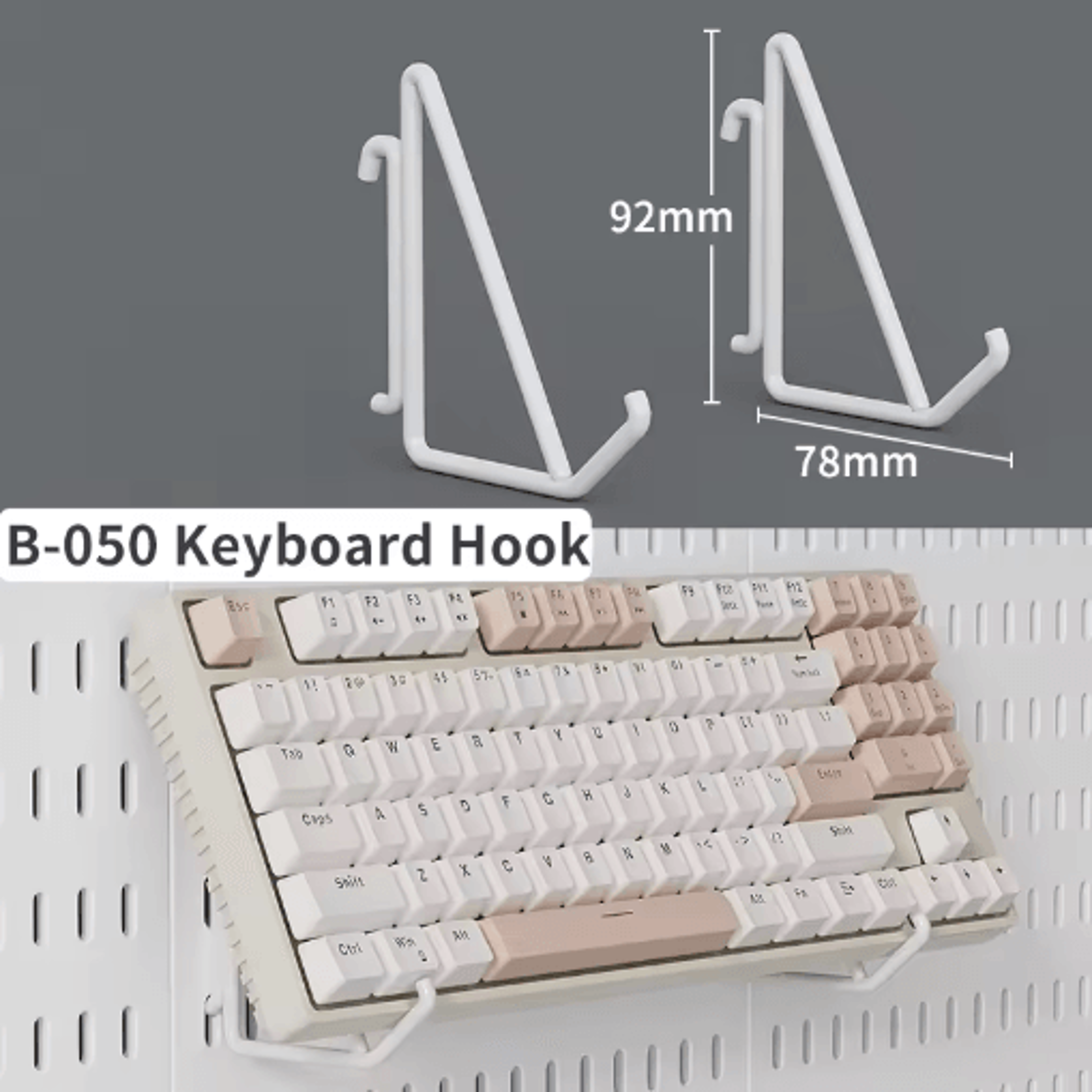 Standing Office Pegboard Storage No Drill Clip On Desktop Rack With DIY Accessories 2