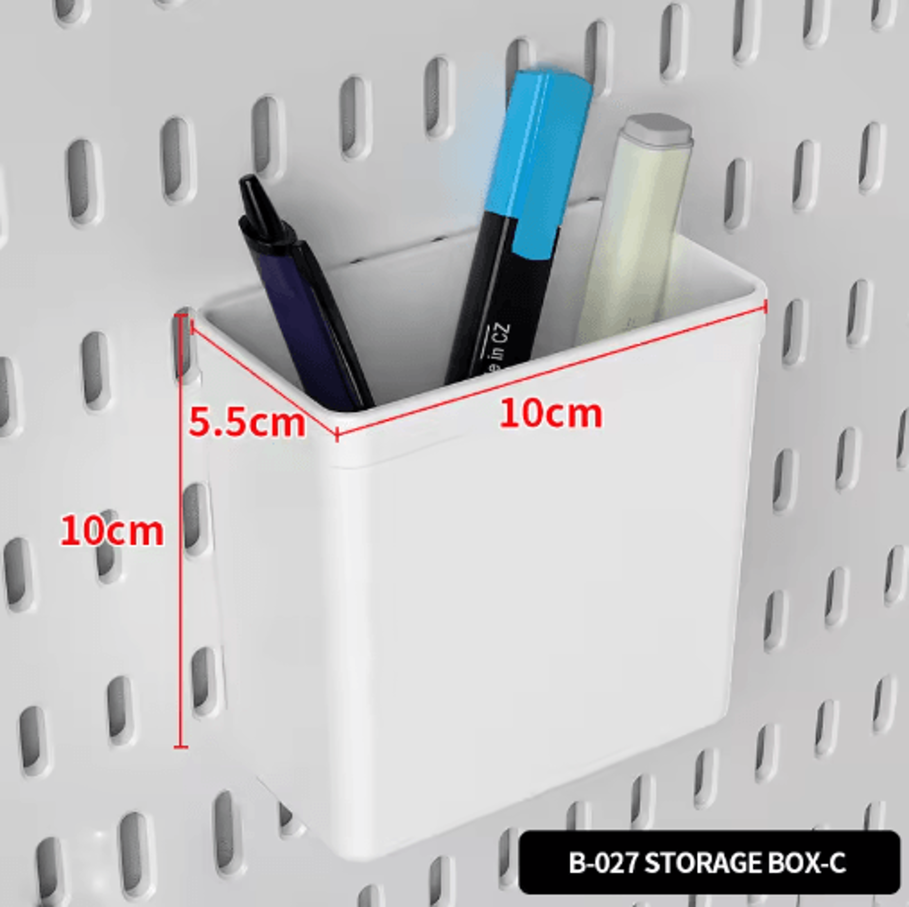 Standing Office Pegboard Storage No Drill Clip On Desktop Rack With DIY Accessories 5