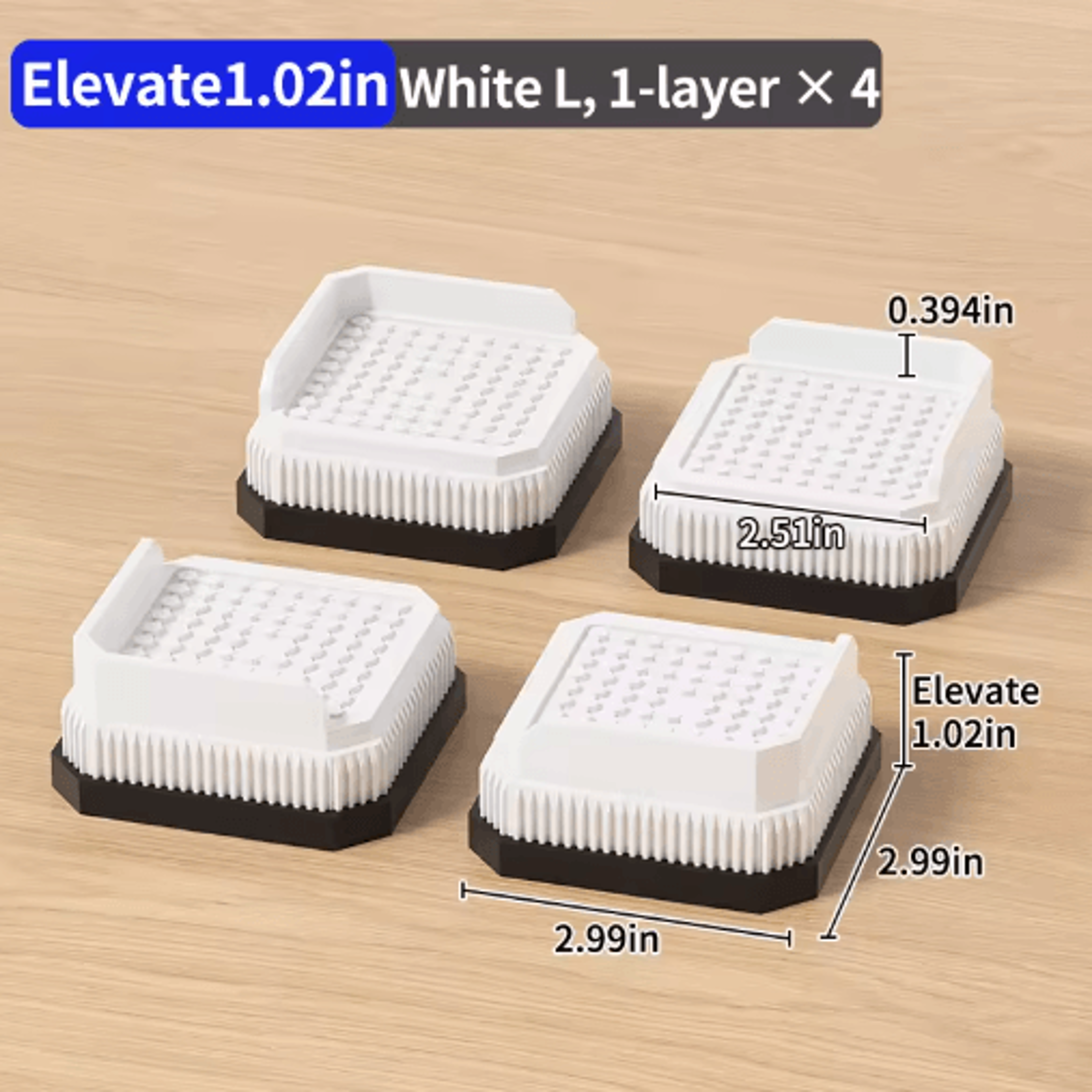 Stackable Furniture Heightening Pads Heavy Duty Anti Slip Risers For Tables Chairs And Beds 16