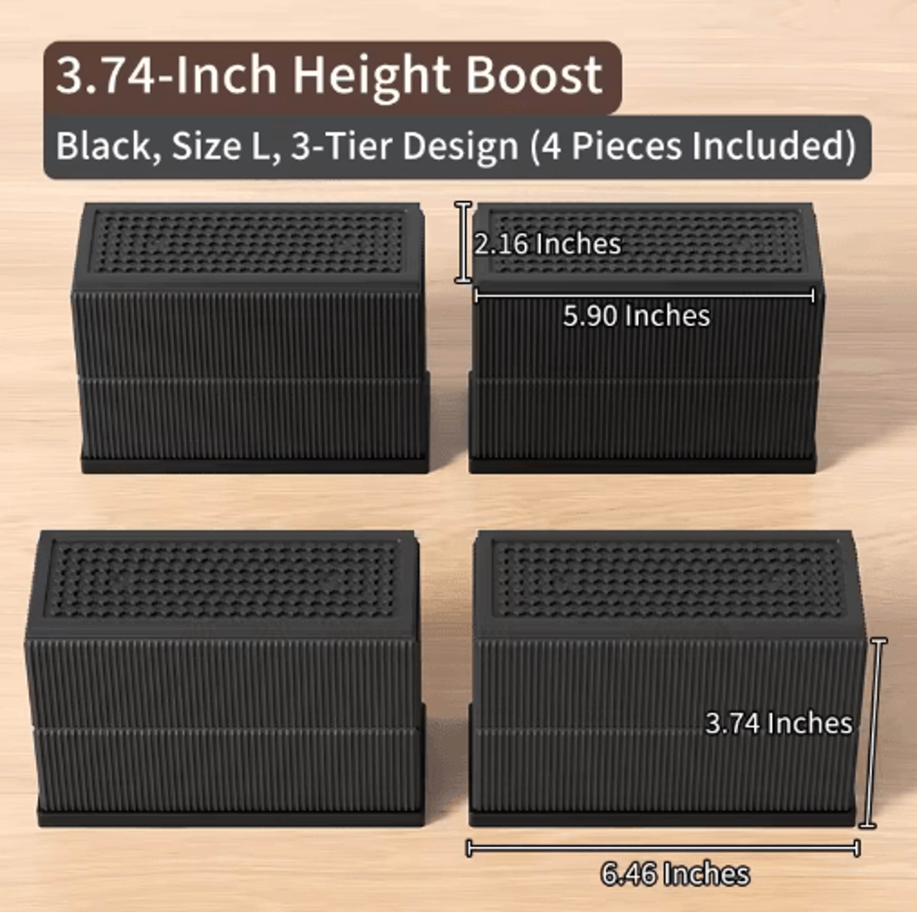 Stackable Furniture Heightening Pads Heavy Duty Anti Slip Risers For Tables Chairs And Beds 17