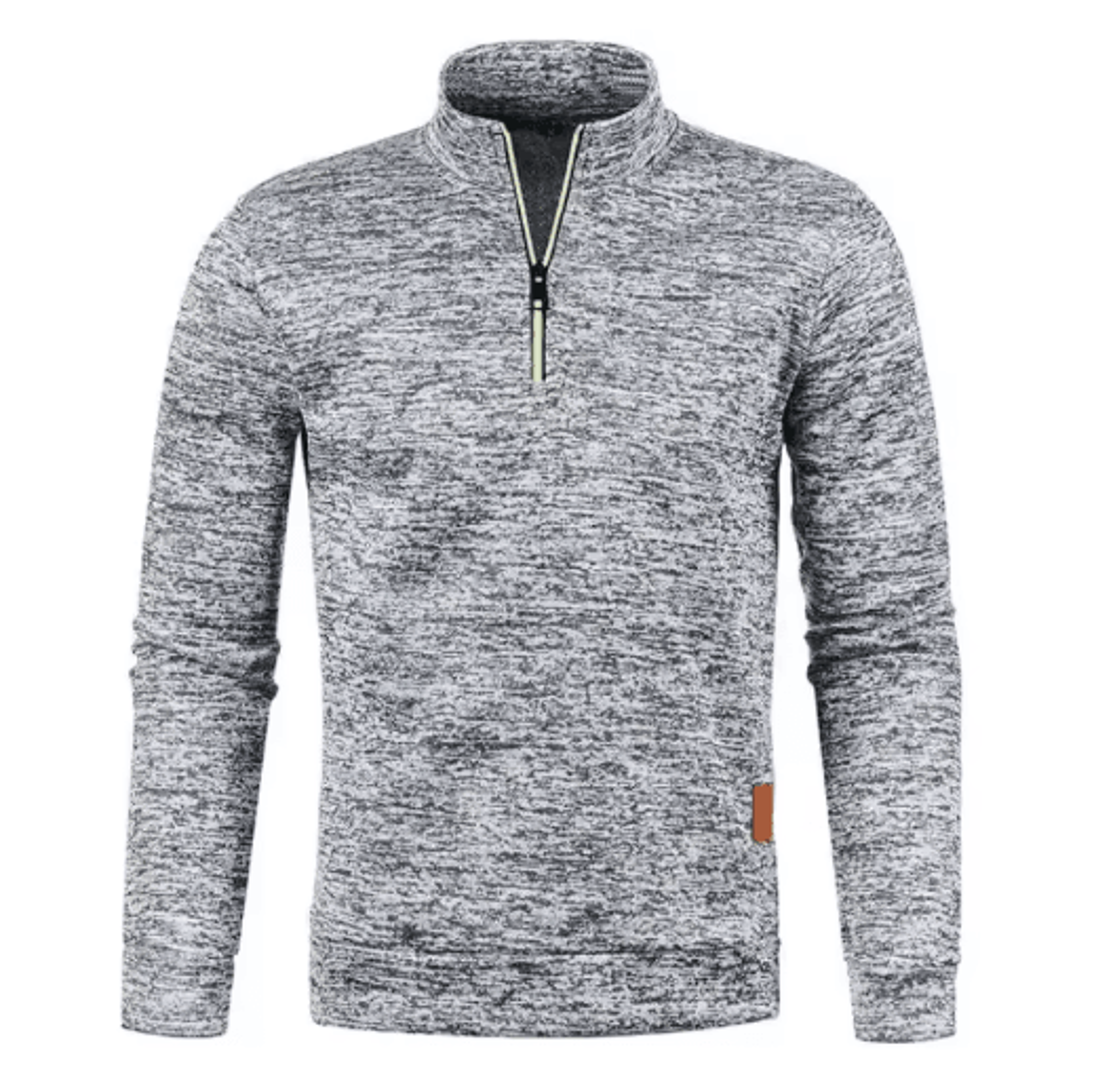 Mens Half Zip Pullover Sweatshirt Long Sleeve Solid Color Turtleneck Streetwear Jacket 6