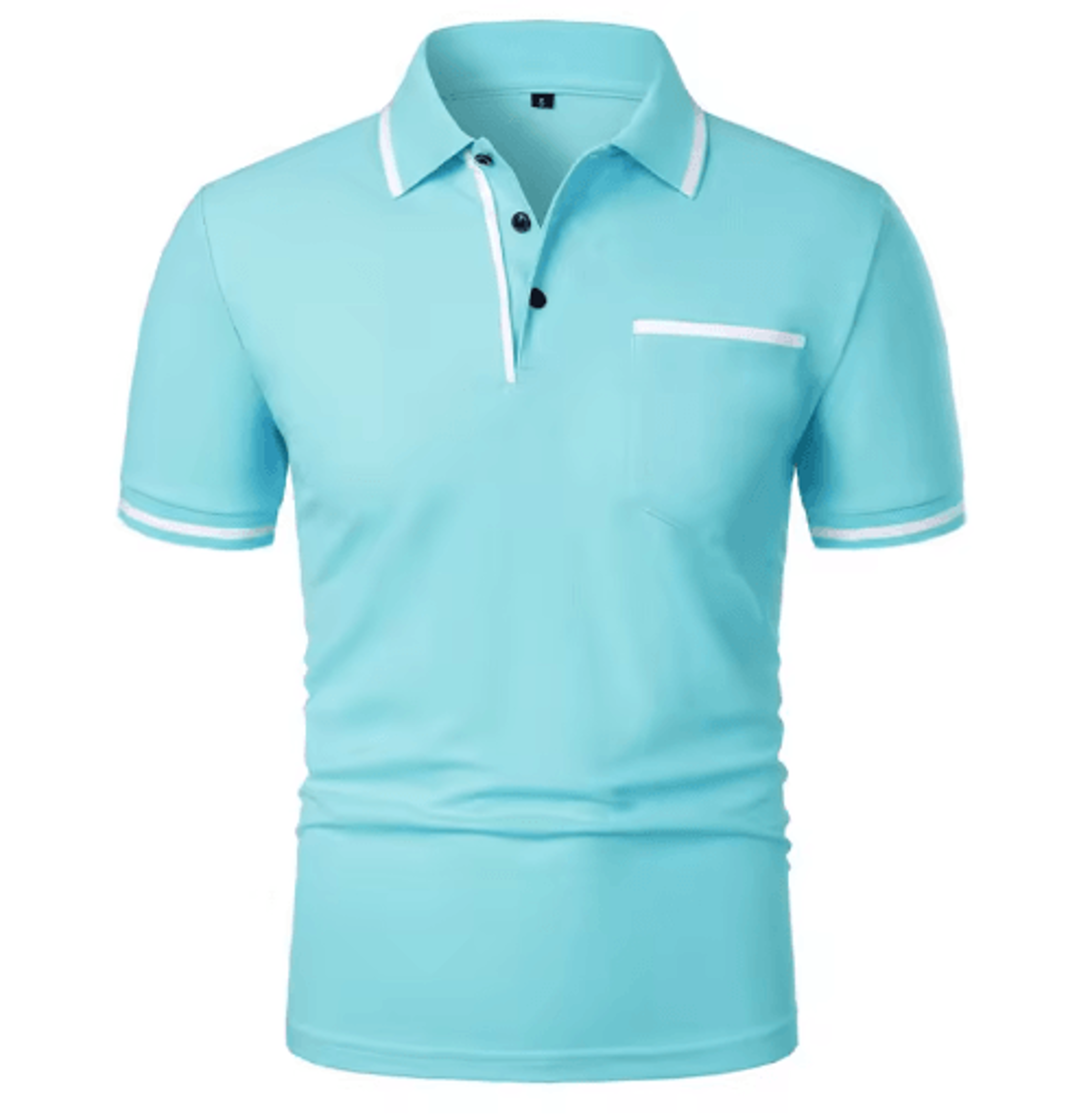 Mens Short Sleeve Polo Shirt Breathable Loose Fit Casual Summer Top With Pocket 2