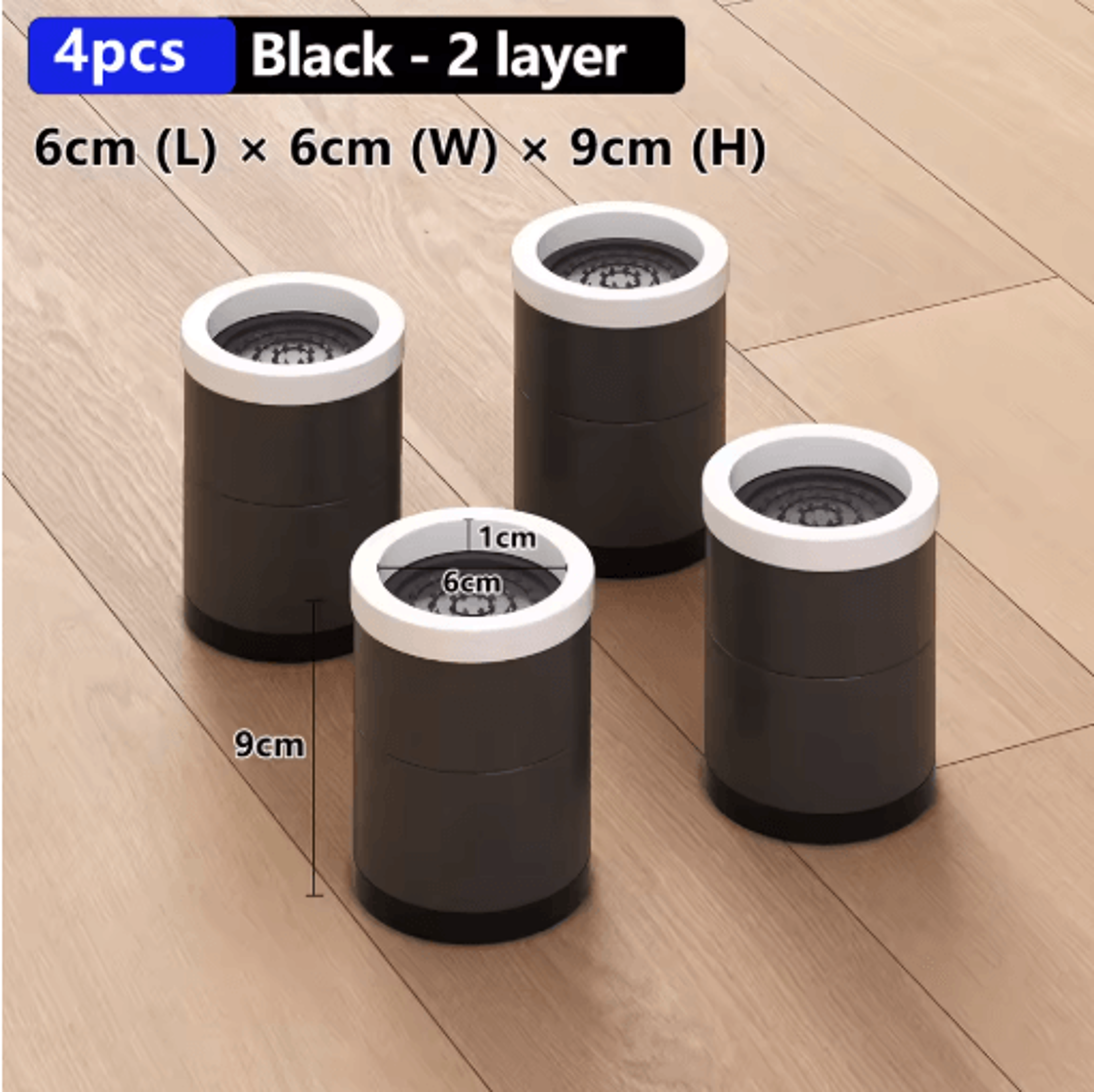 Stackable Furniture Heightening Foot Pads Adjustable Table Cabinet And Bed Leg Risers 10
