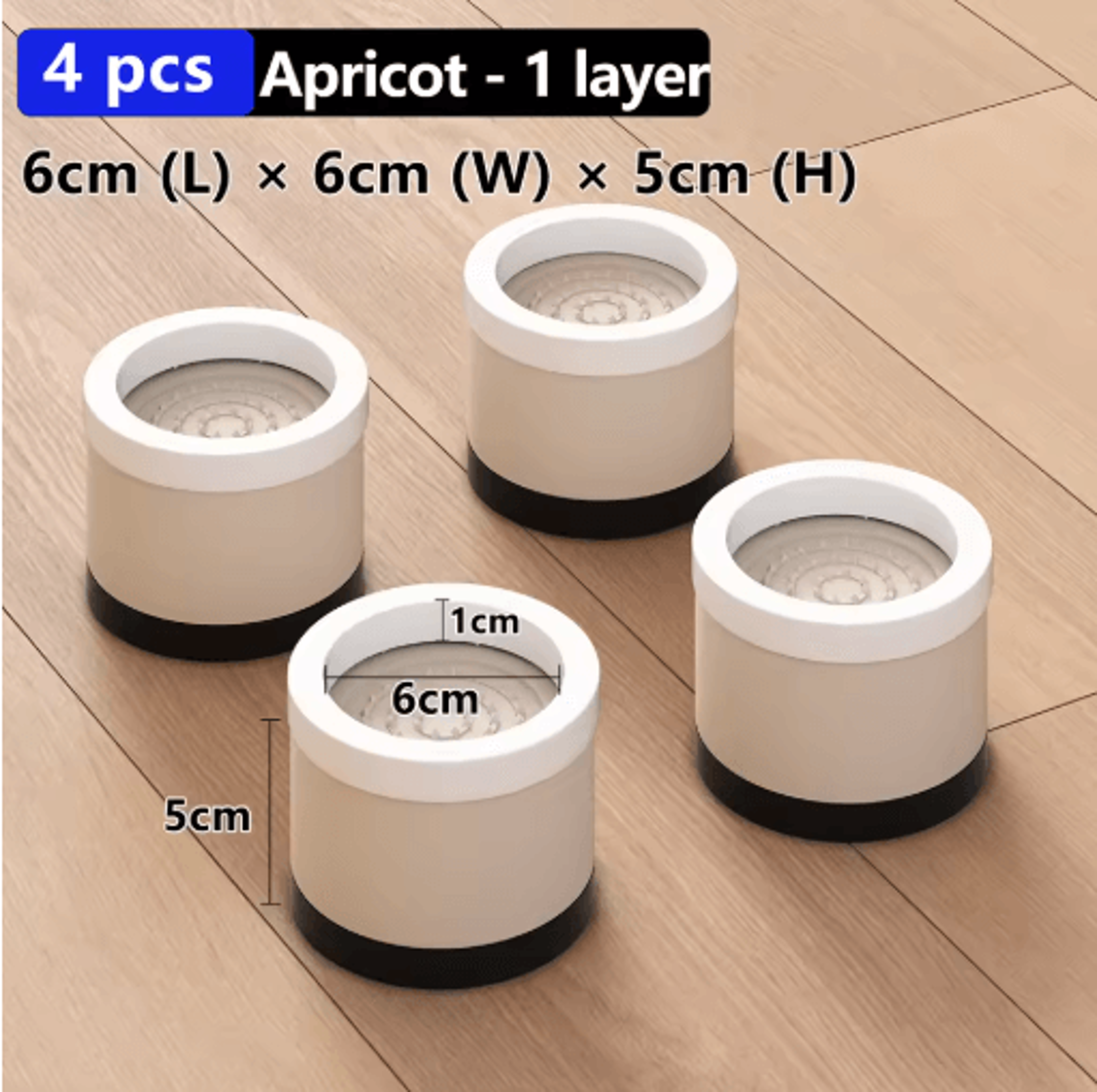 Stackable Furniture Heightening Foot Pads Adjustable Table Cabinet And Bed Leg Risers 12