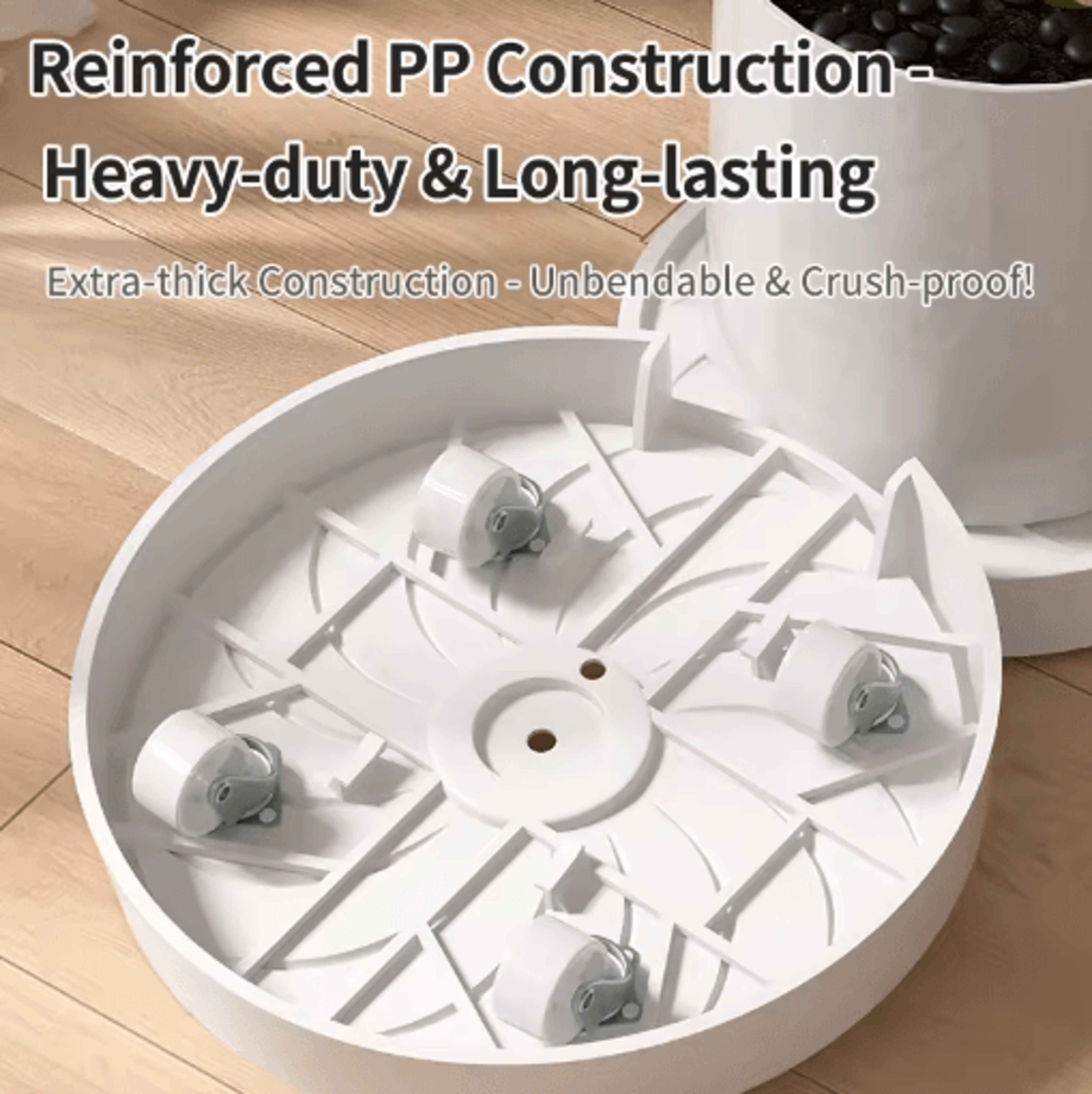 Wheeled Movable Plant Pot Base Thickened Plastic Planter Saucer With Water Storage Box 14