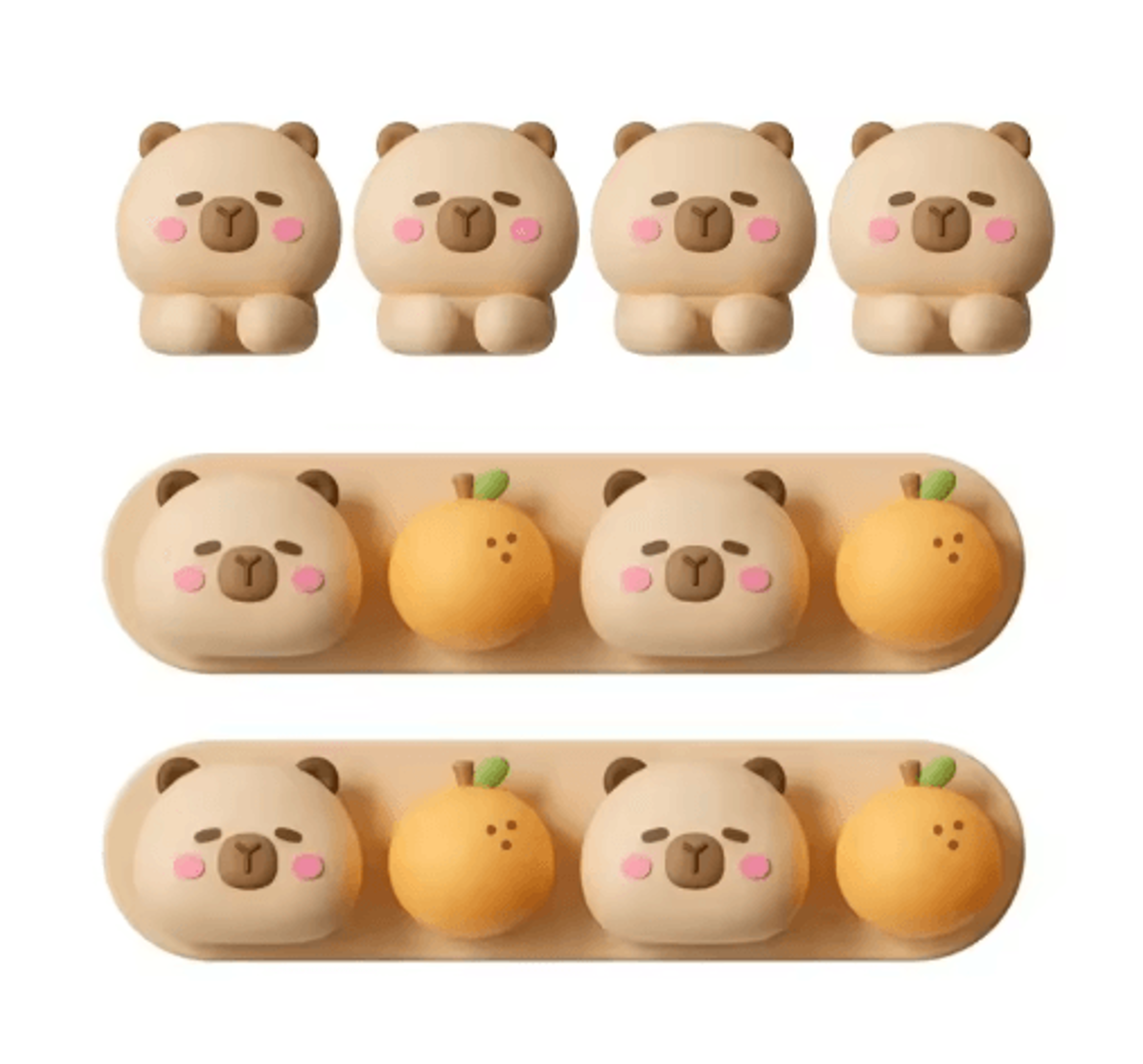 Capybara Desktop Cable Organizer Cute Silicone Punch Free Holder For Charging And Data Cables 6
