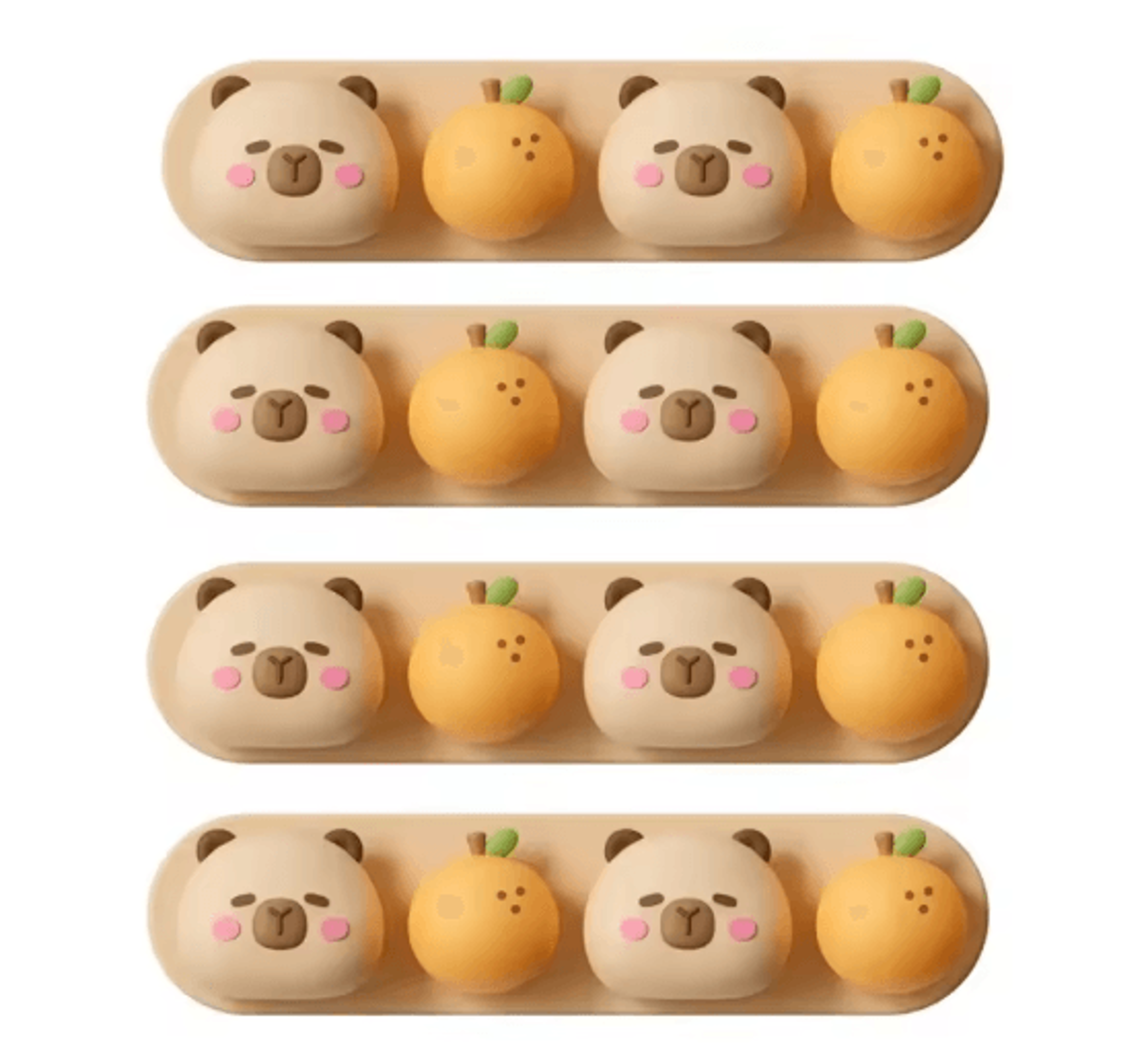 Capybara Desktop Cable Organizer Cute Silicone Punch Free Holder For Charging And Data Cables 8