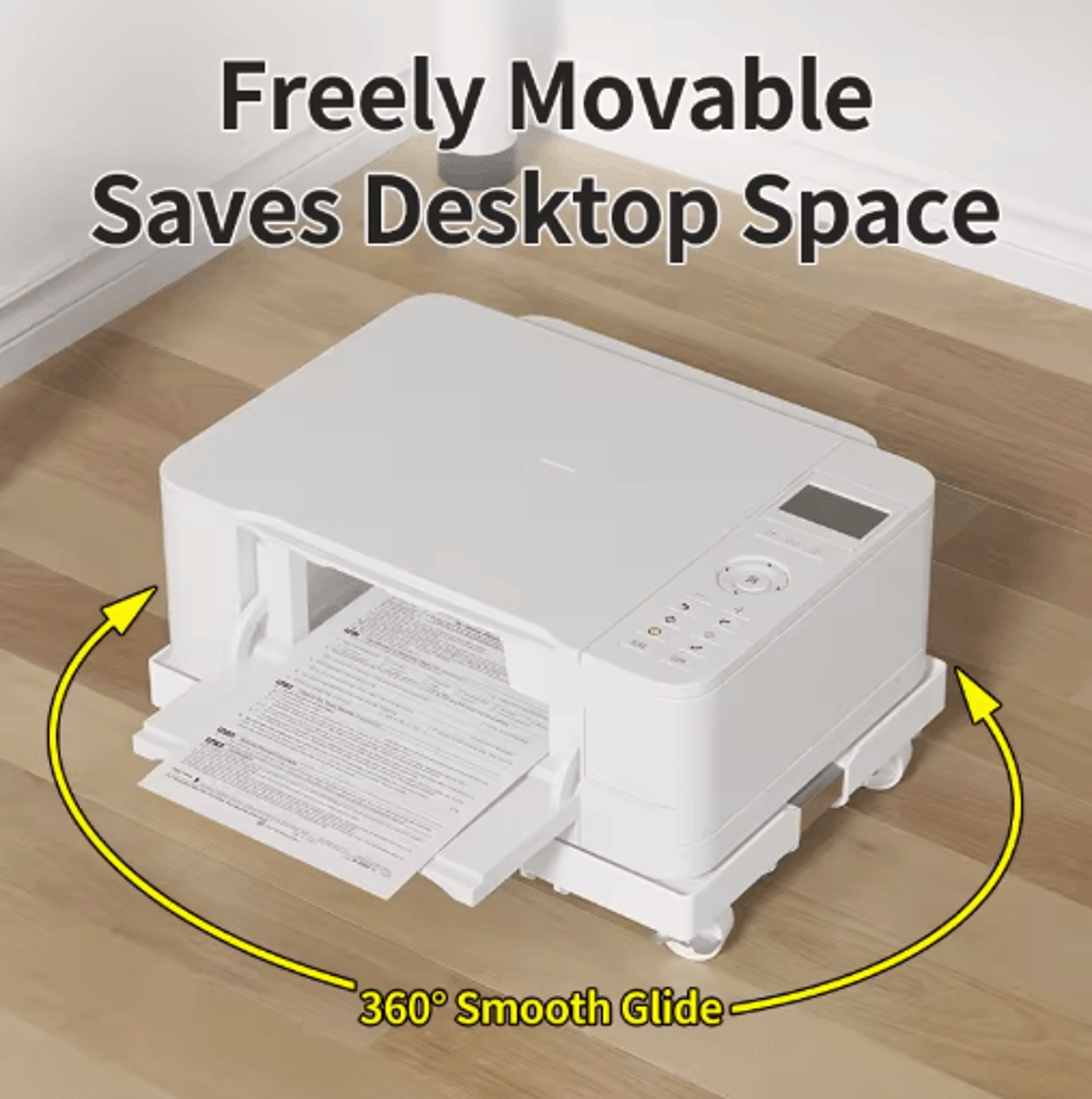 Printer And Computer Host Base With Swivel Casters Height Adjustable Ventilated Stand For Home And  6
