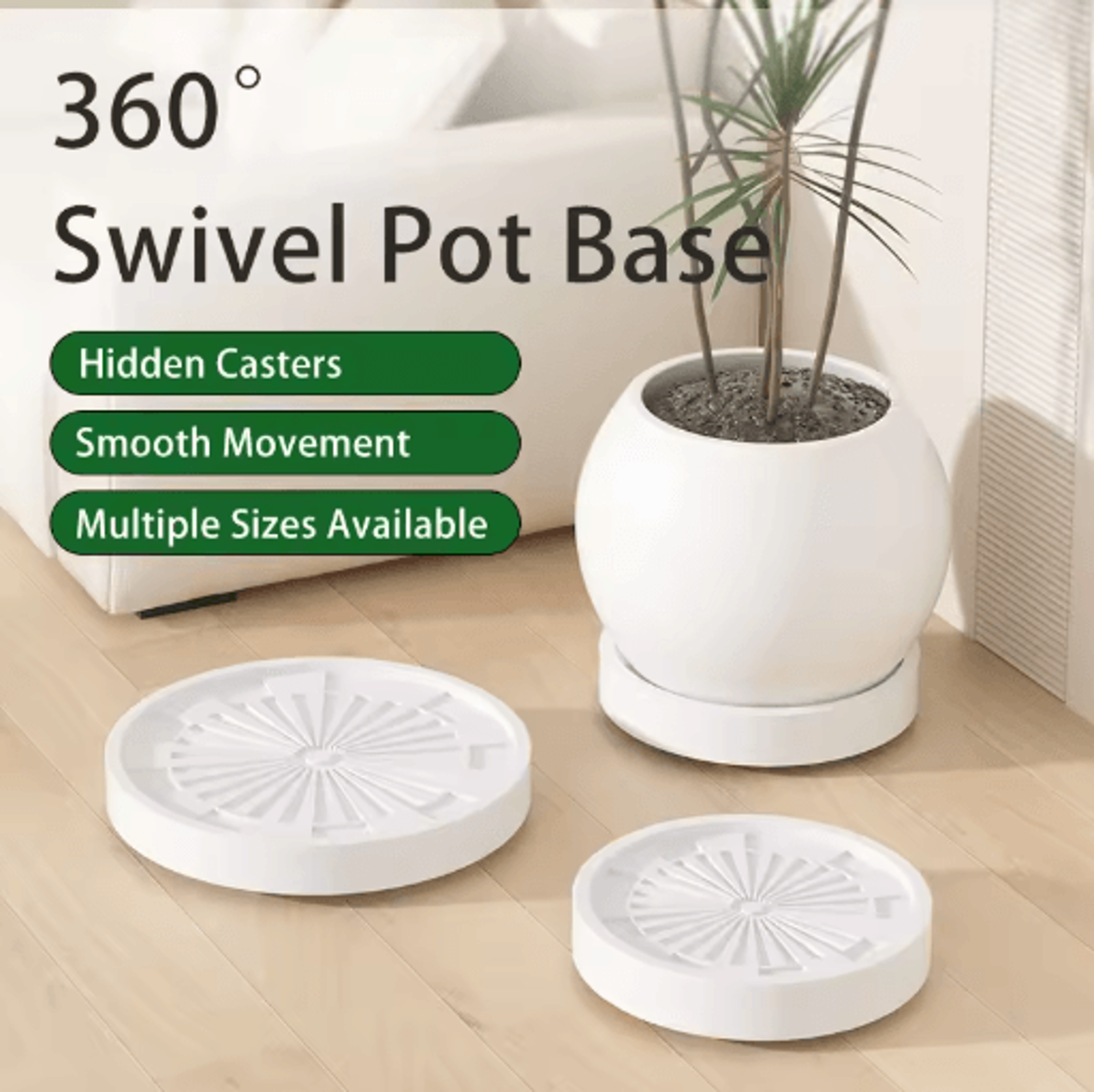 Plastic Universal Wheel Bracket Roller Movable Base For Easy Flower Pot Movement 0