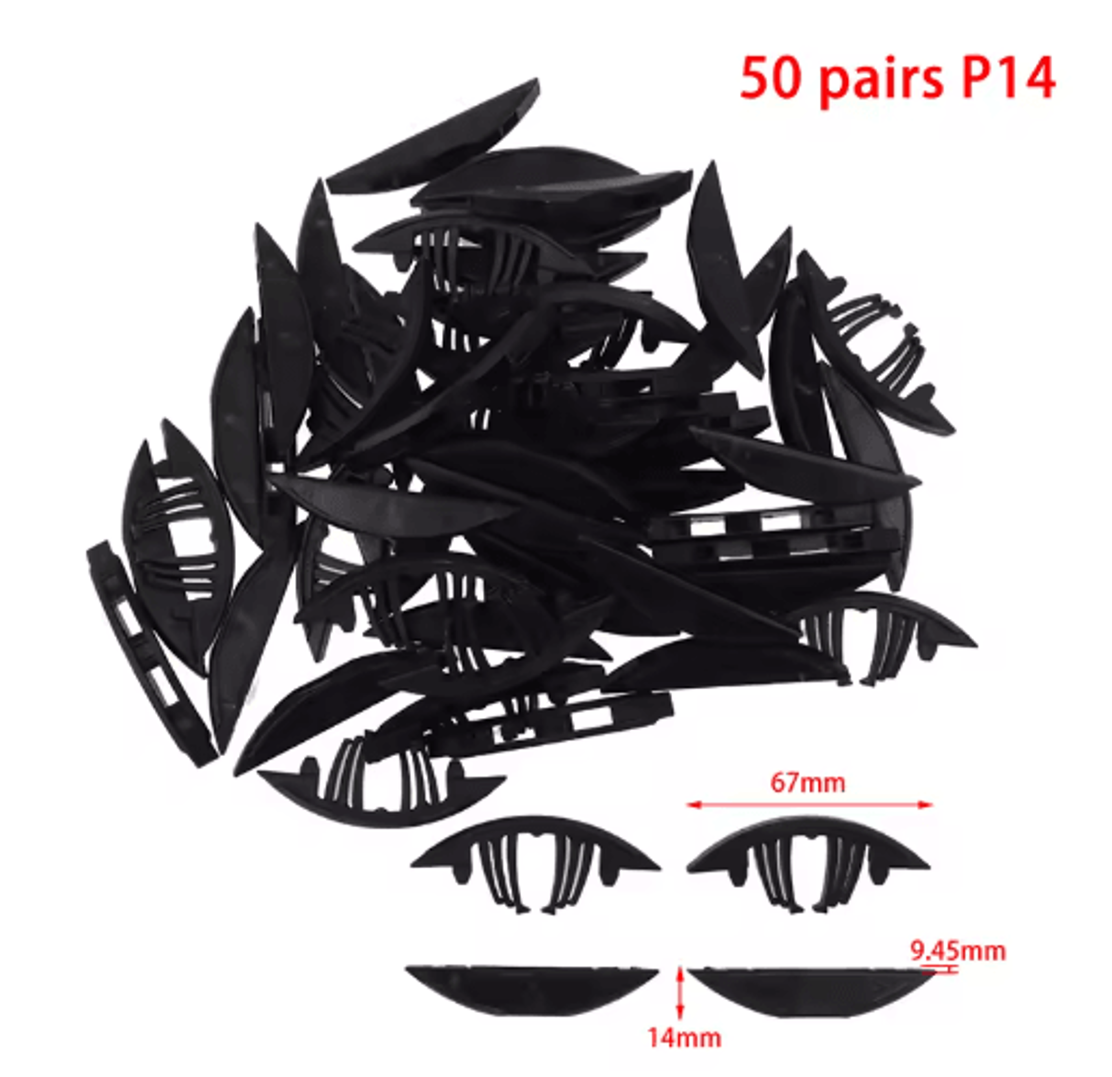 50 Pairs Woodworking Lamino Invisible Connectors P14 P15 2 In 1 Fasteners For Plywood Slotting Mach 2