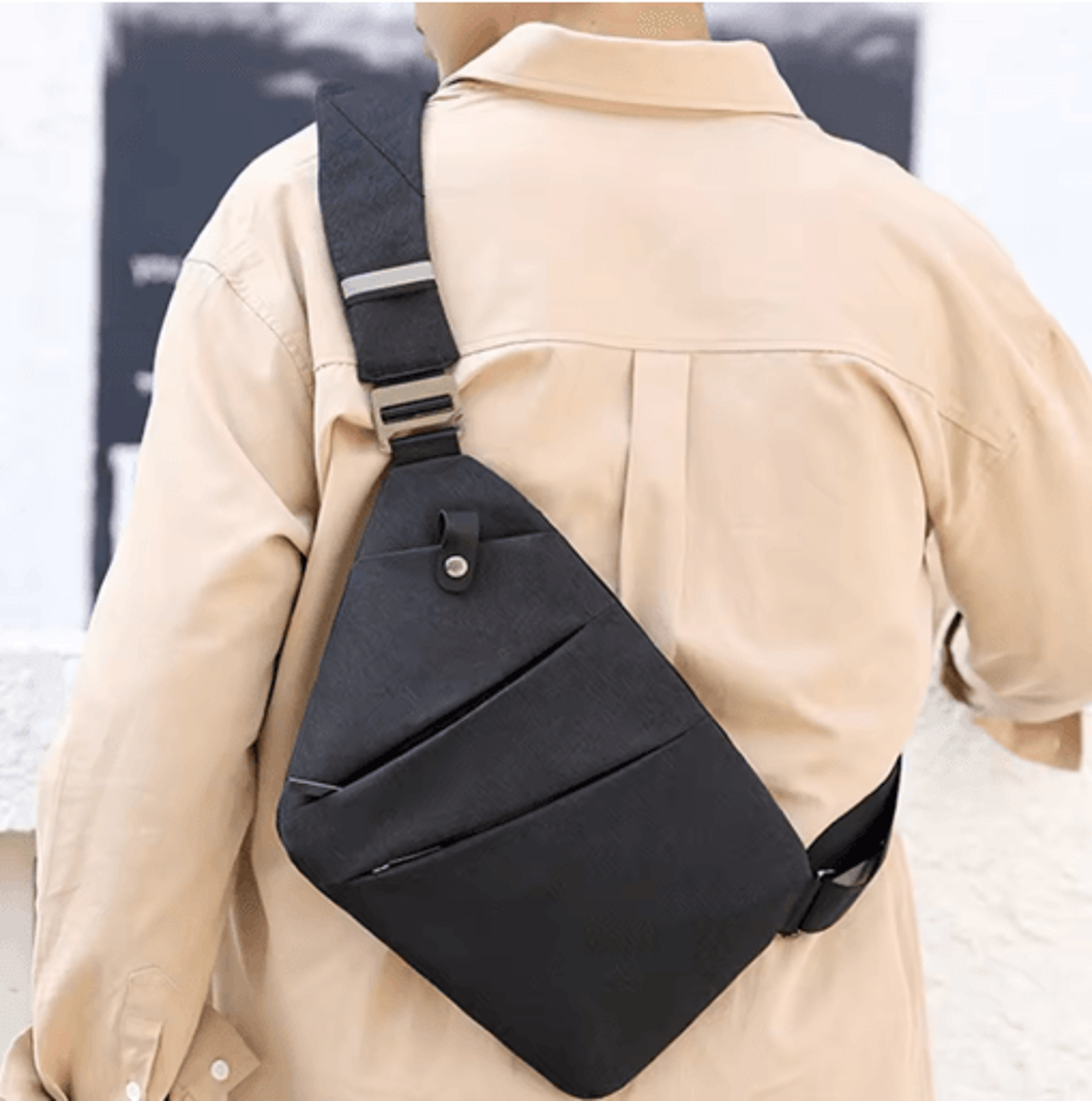 Slim Crossbody Sling Bag Lightweight Nylon Travel Fanny Pack With Adjustable Strap 9