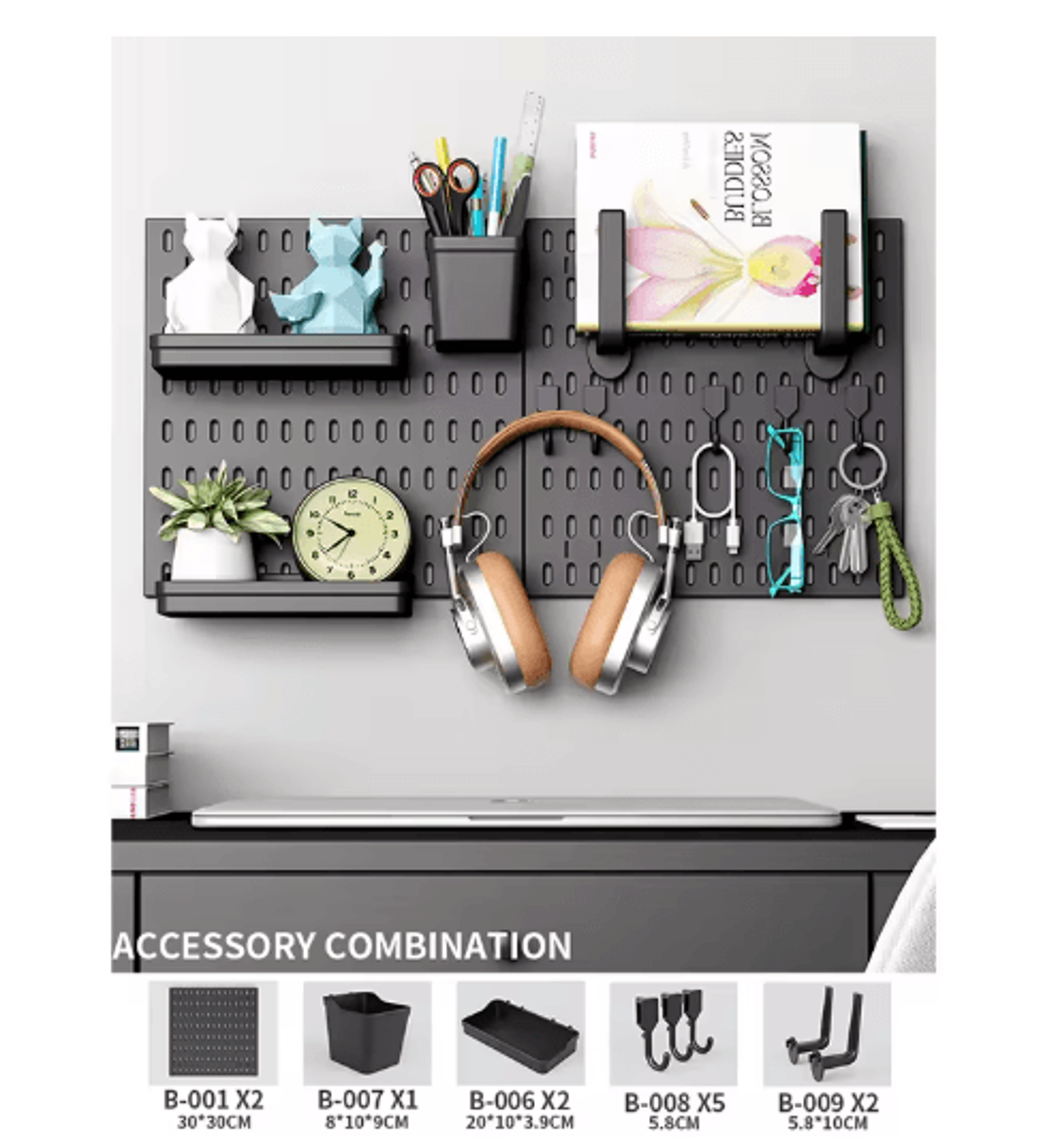 Multi Functional Entryway Storage Rack Doorway Organizer With Hooks And Partition Boards 26