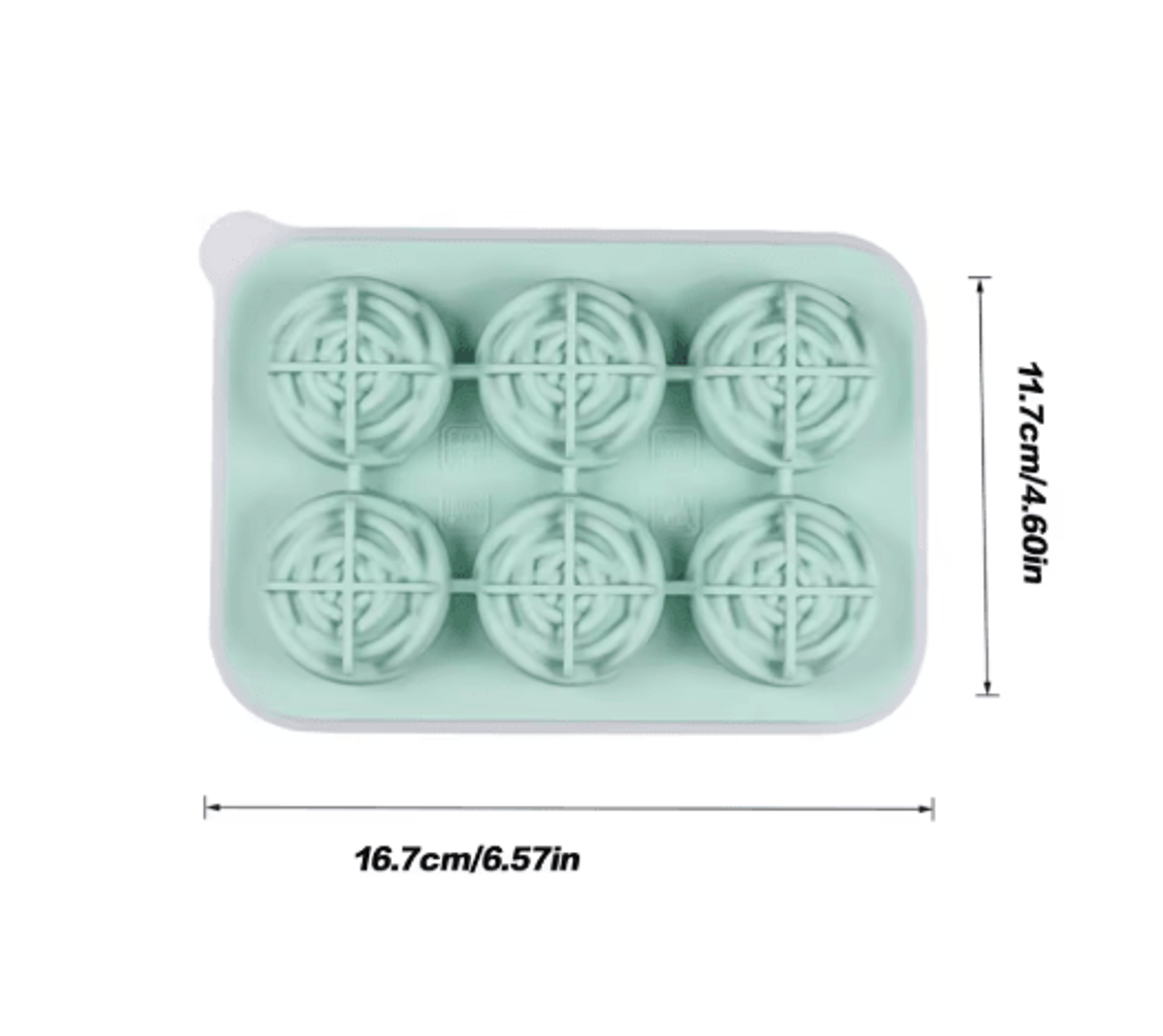 6 Grid Large Silicone Ice Cube Tray Food Grade Square Ice Mold For Whiskey And Bar Drinks 4
