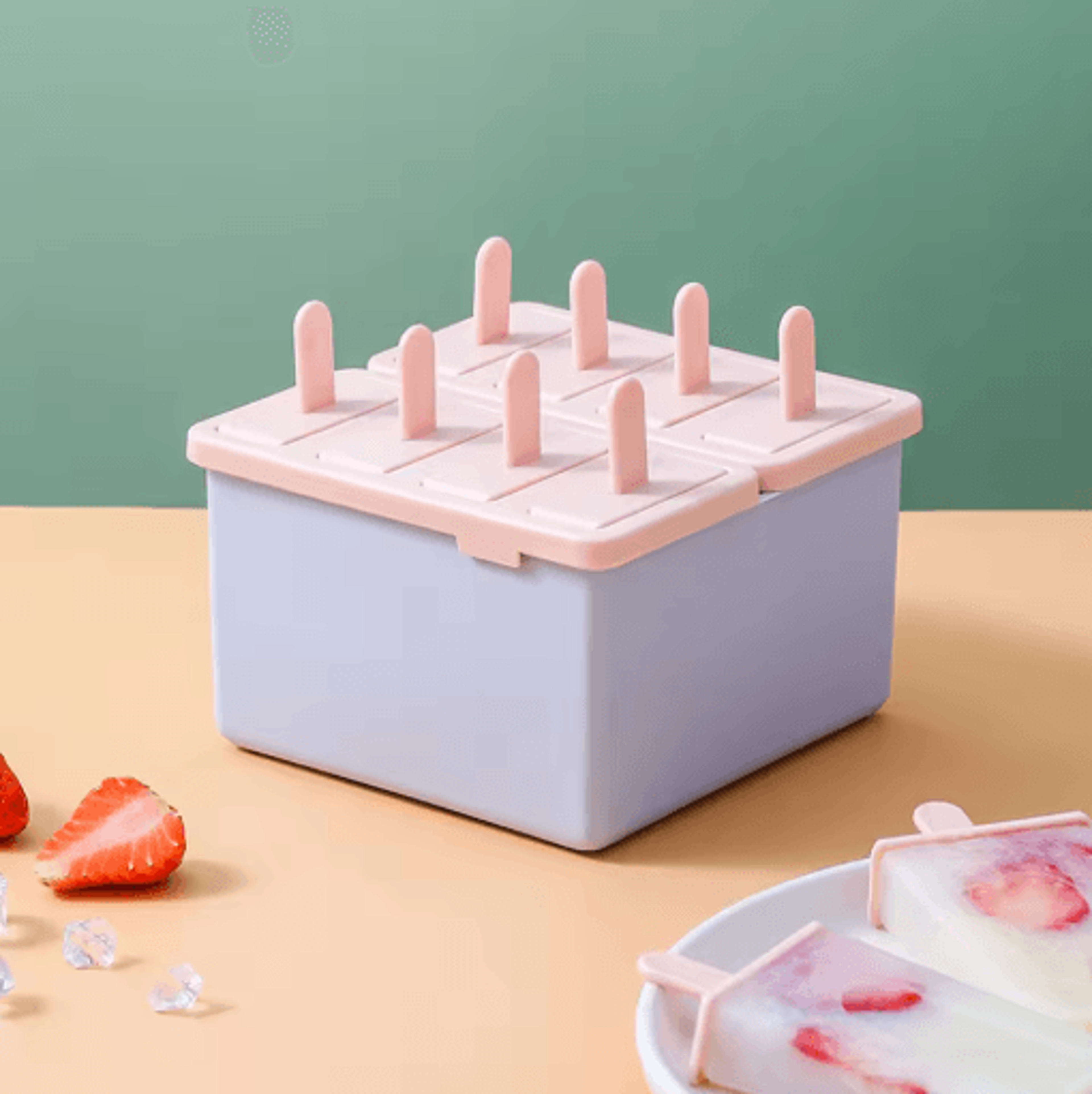 Ice Cream Popsicle Mold 4 8 Grid DIY Ice Lolly Maker With Sticks For Homemade Treats 1