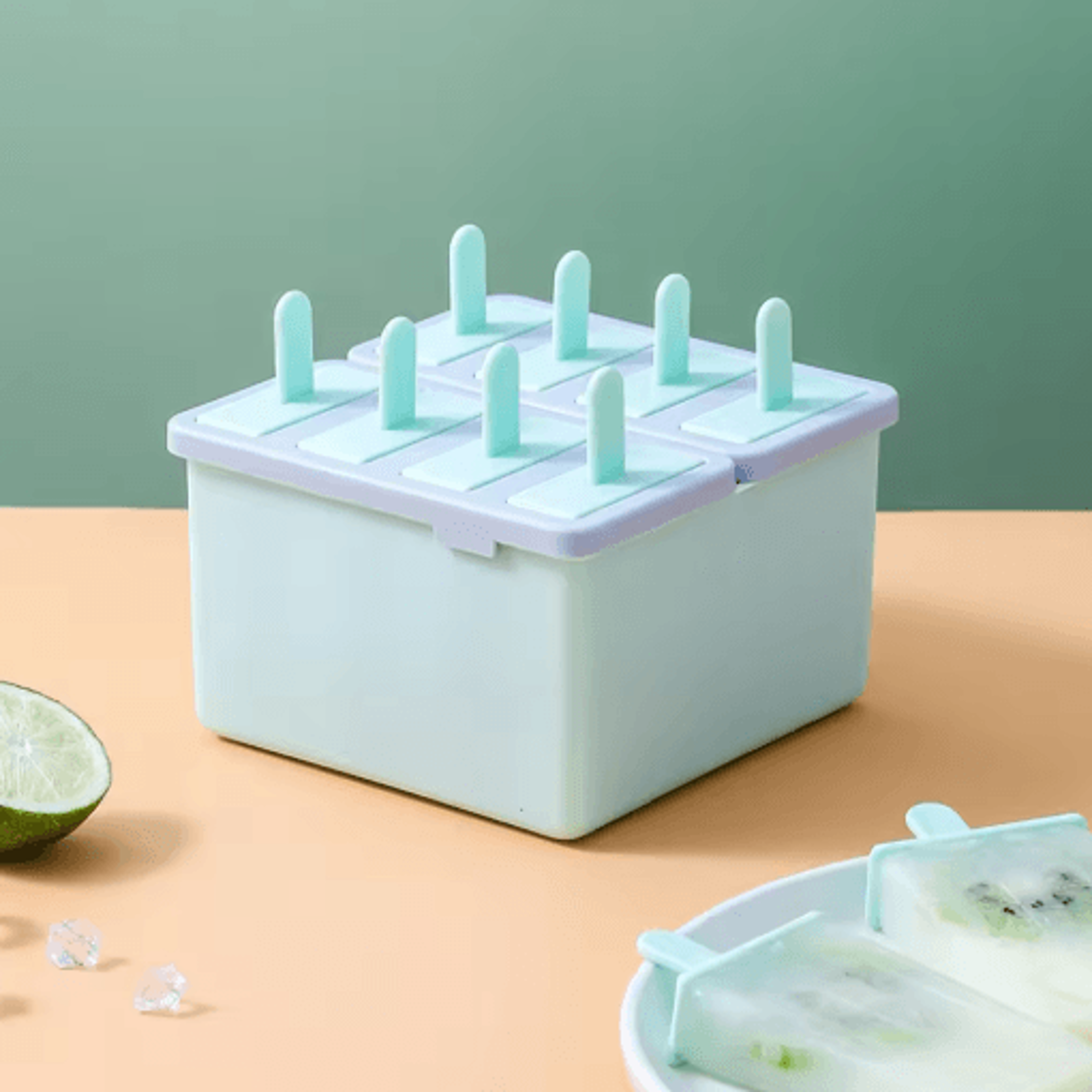 Ice Cream Popsicle Mold 4 8 Grid DIY Ice Lolly Maker With Sticks For Homemade Treats 2