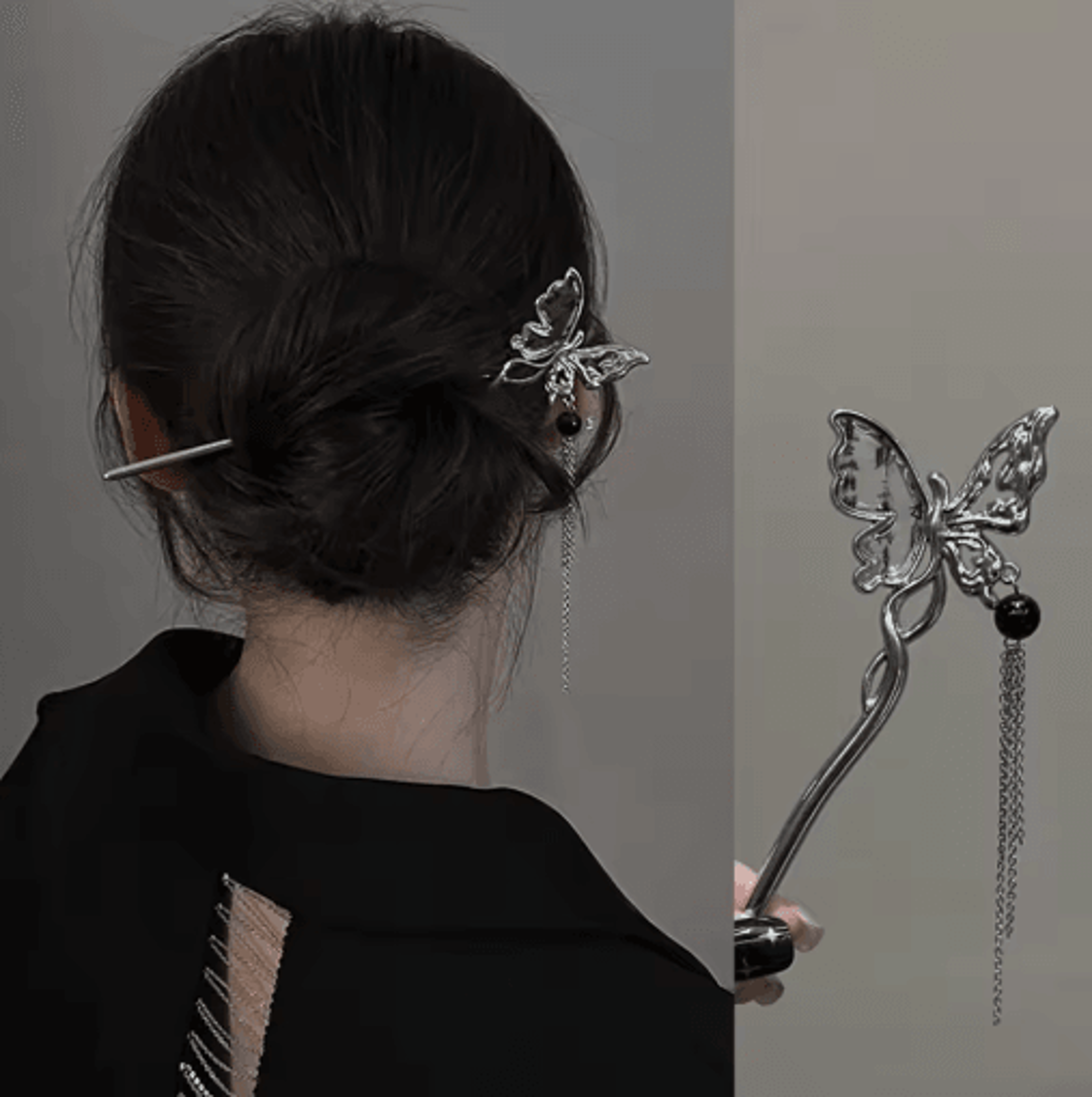 Chinese Style Vintage Butterfly Hair Clip Tassel Zinc Alloy Hairpin For Weddings And Parties 4