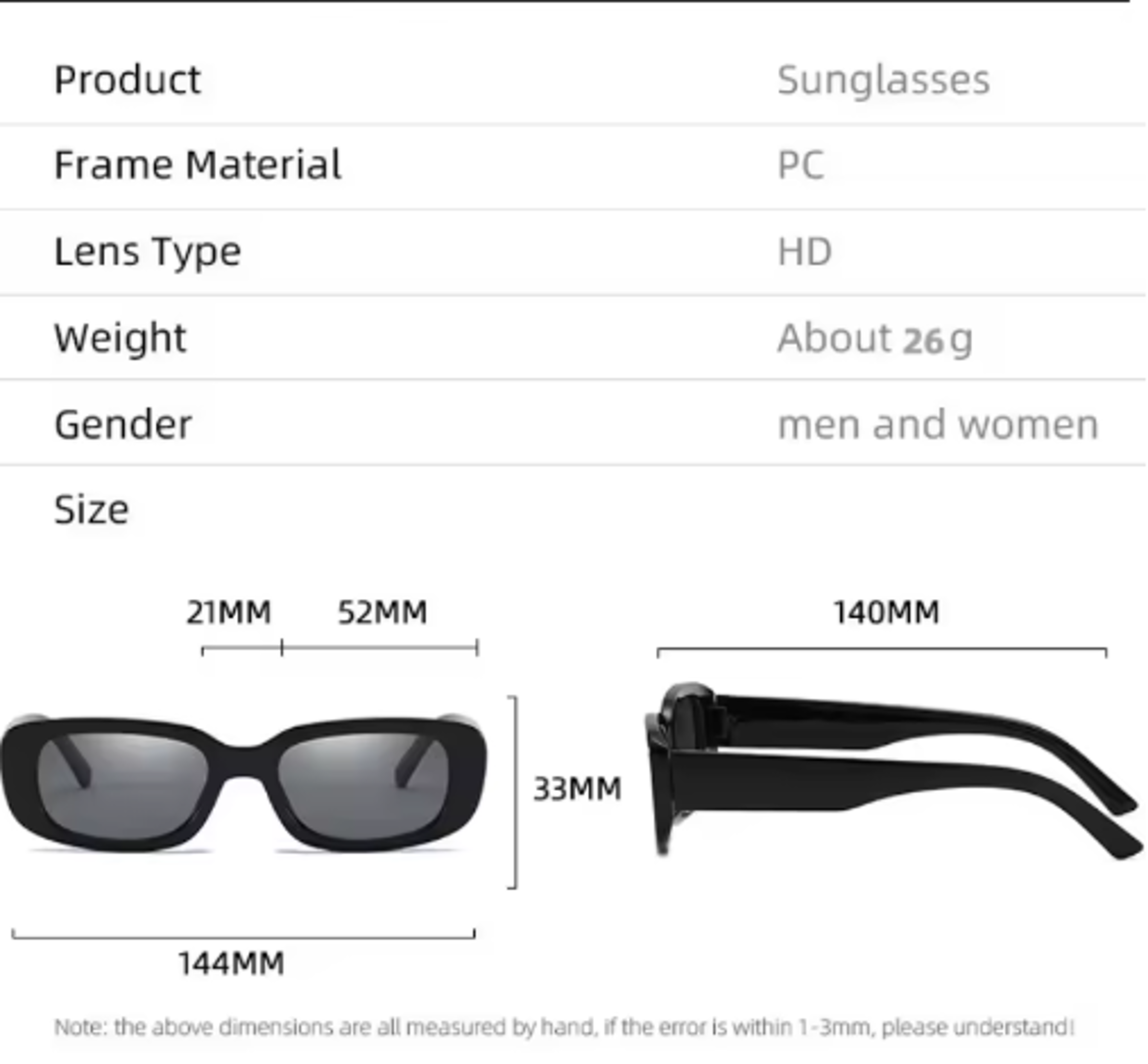 Small Square Sunglasses for Women Trendy Plastic Frame Designer Eyewear for Summer – view 13