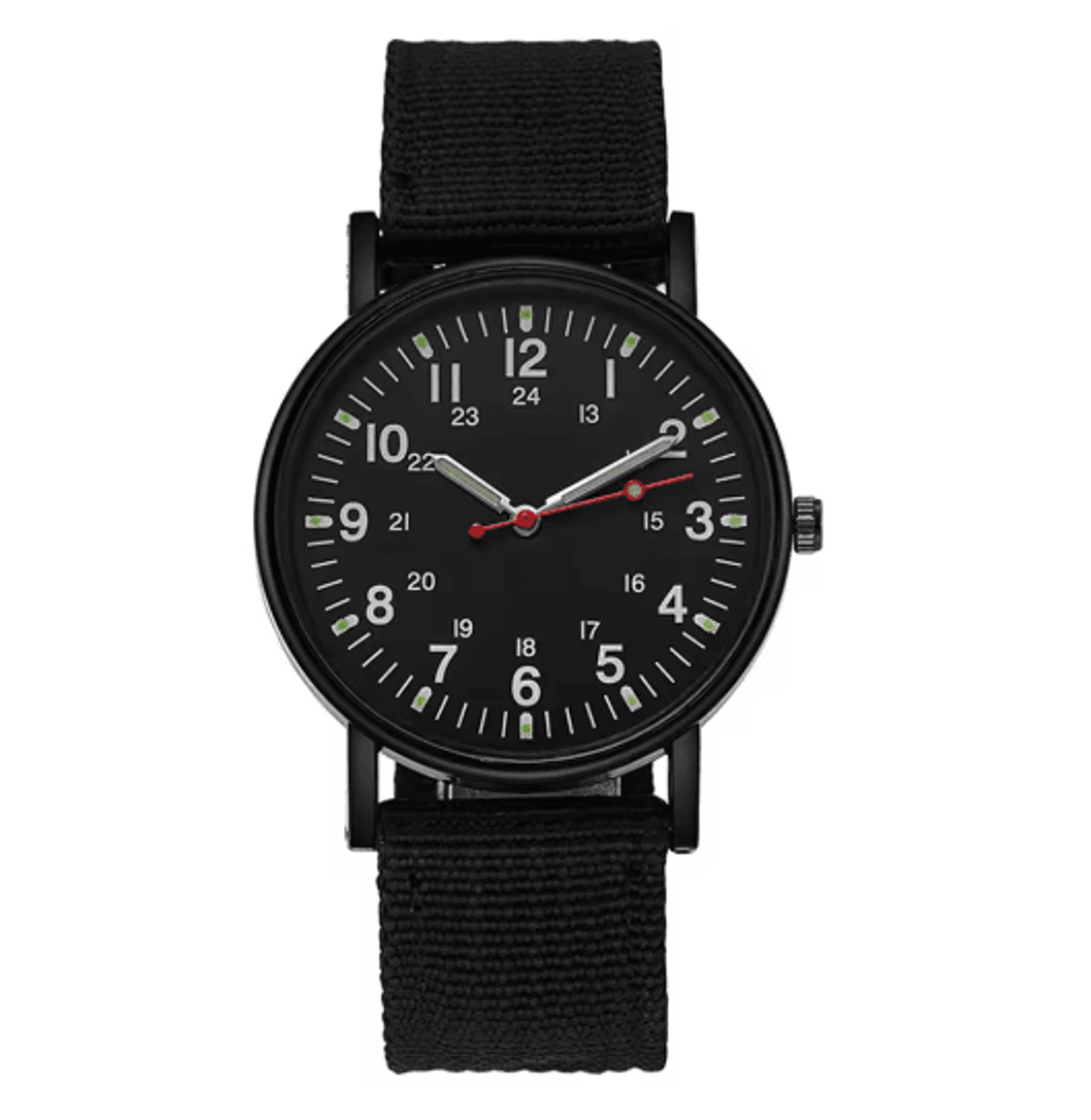 Glow In The Dark Mens Watch Military Style Casual Sports Wristwatch With Nylon Strap 1