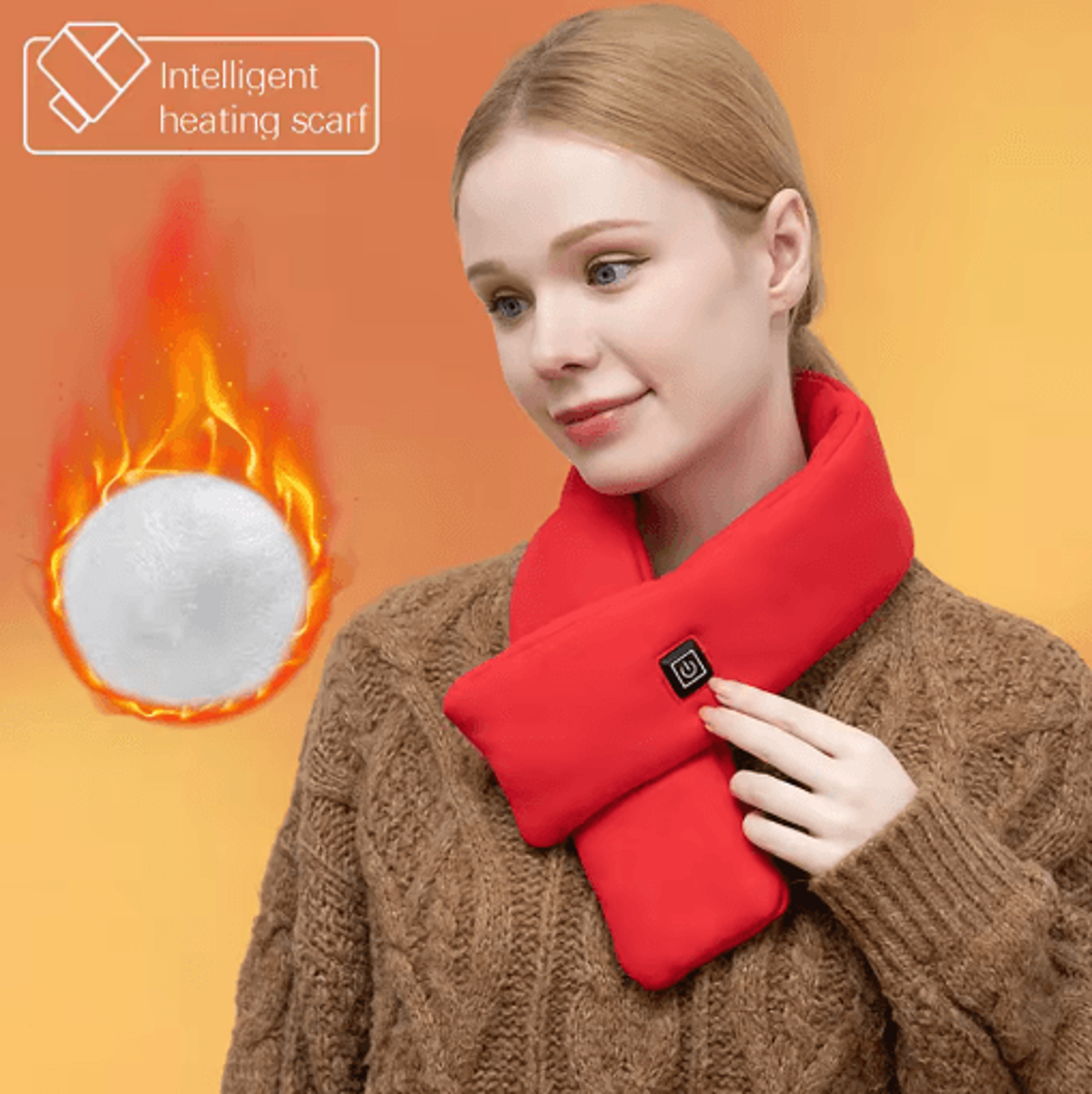 Electric Heated Neck Scarf Winter Warm Neck Wrap With 3 Gear Temperature Control No Battery 14