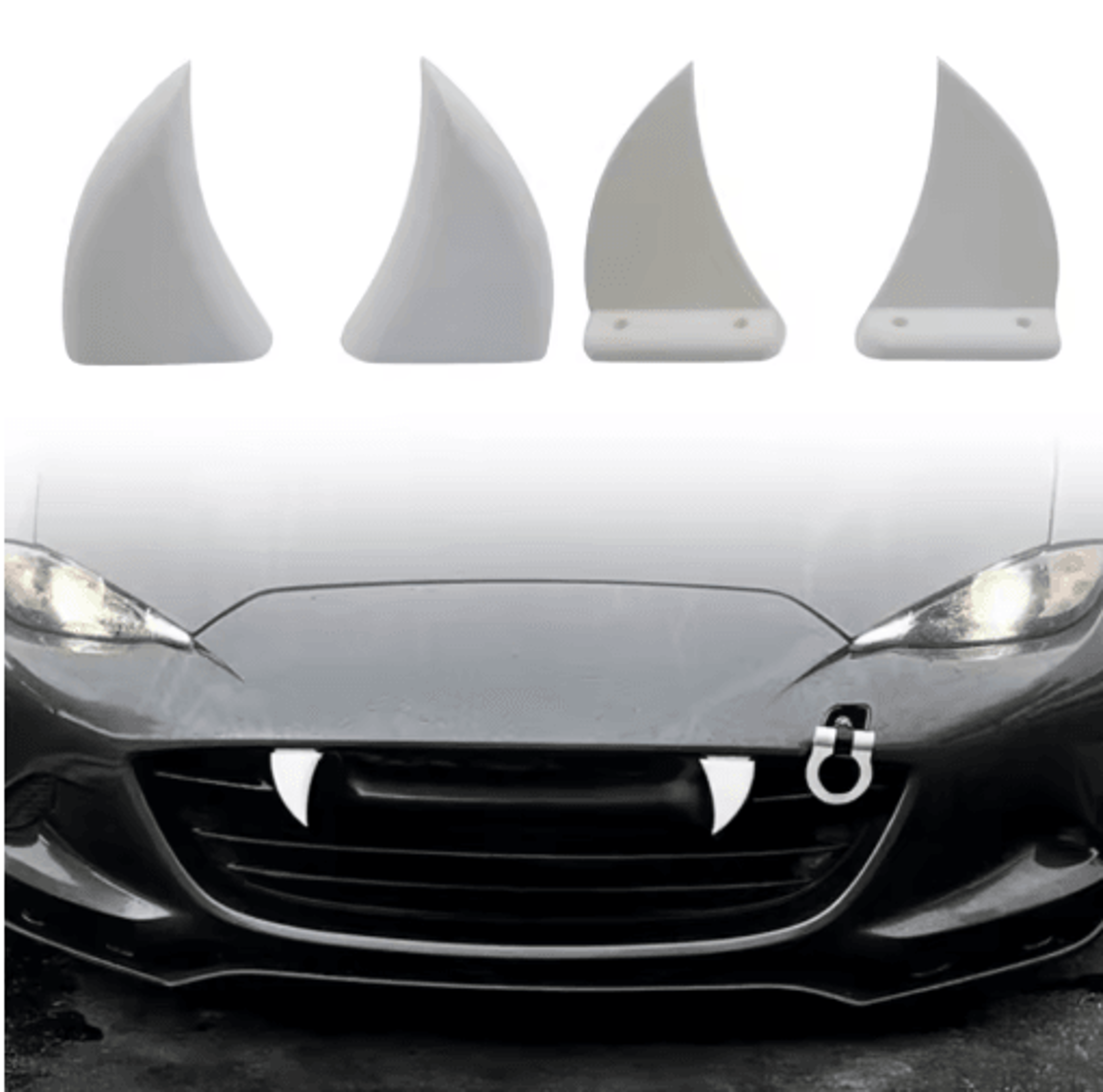 3D Printed Teeth Car Grille Decor Custom Front Grille Styling Accessory For Halloween And Auto Modi 0