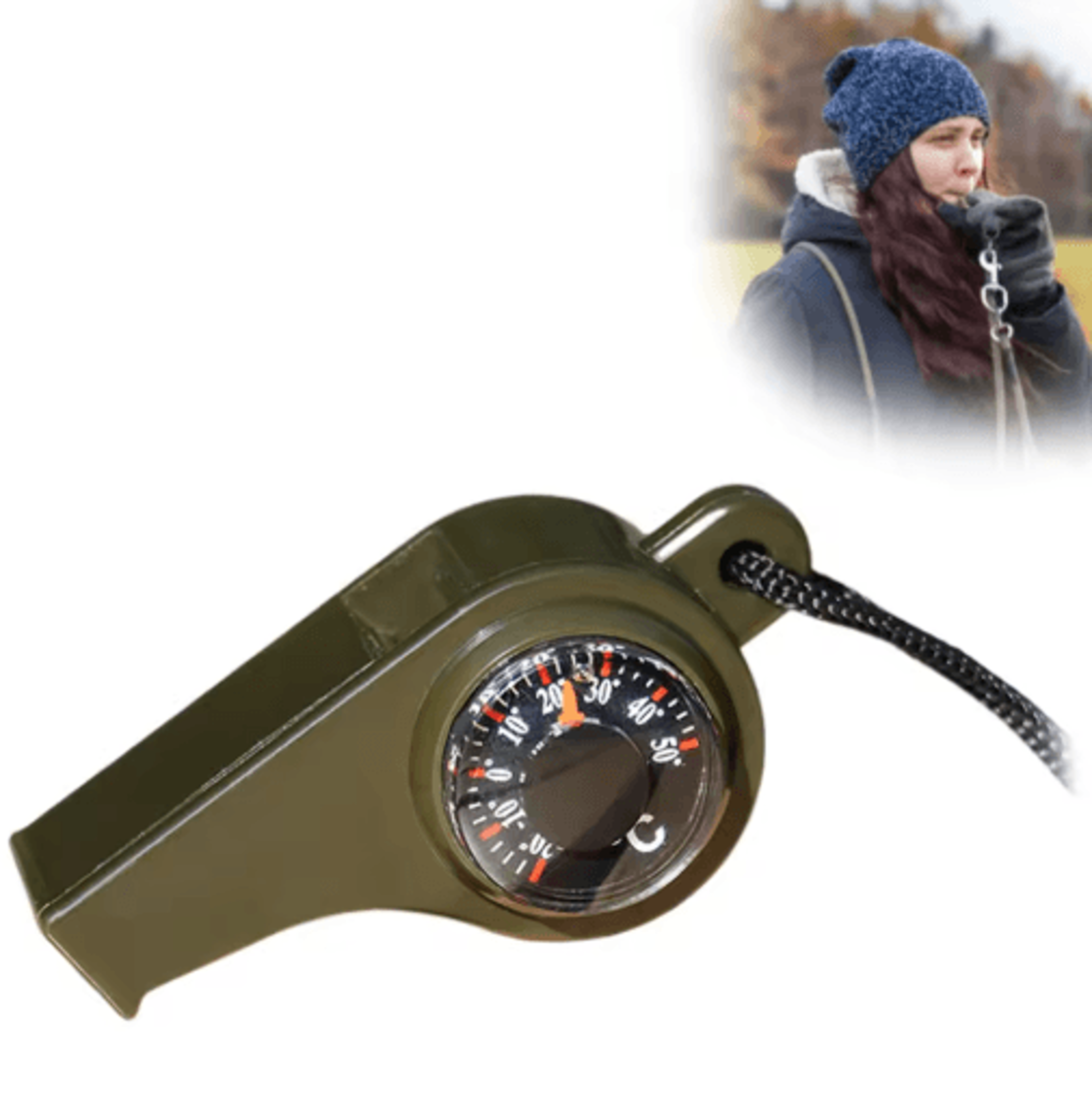 3in1 Emergency Safety Whistle Loud Survival Whistle With Mini Compass For Outdoor Adventures 7