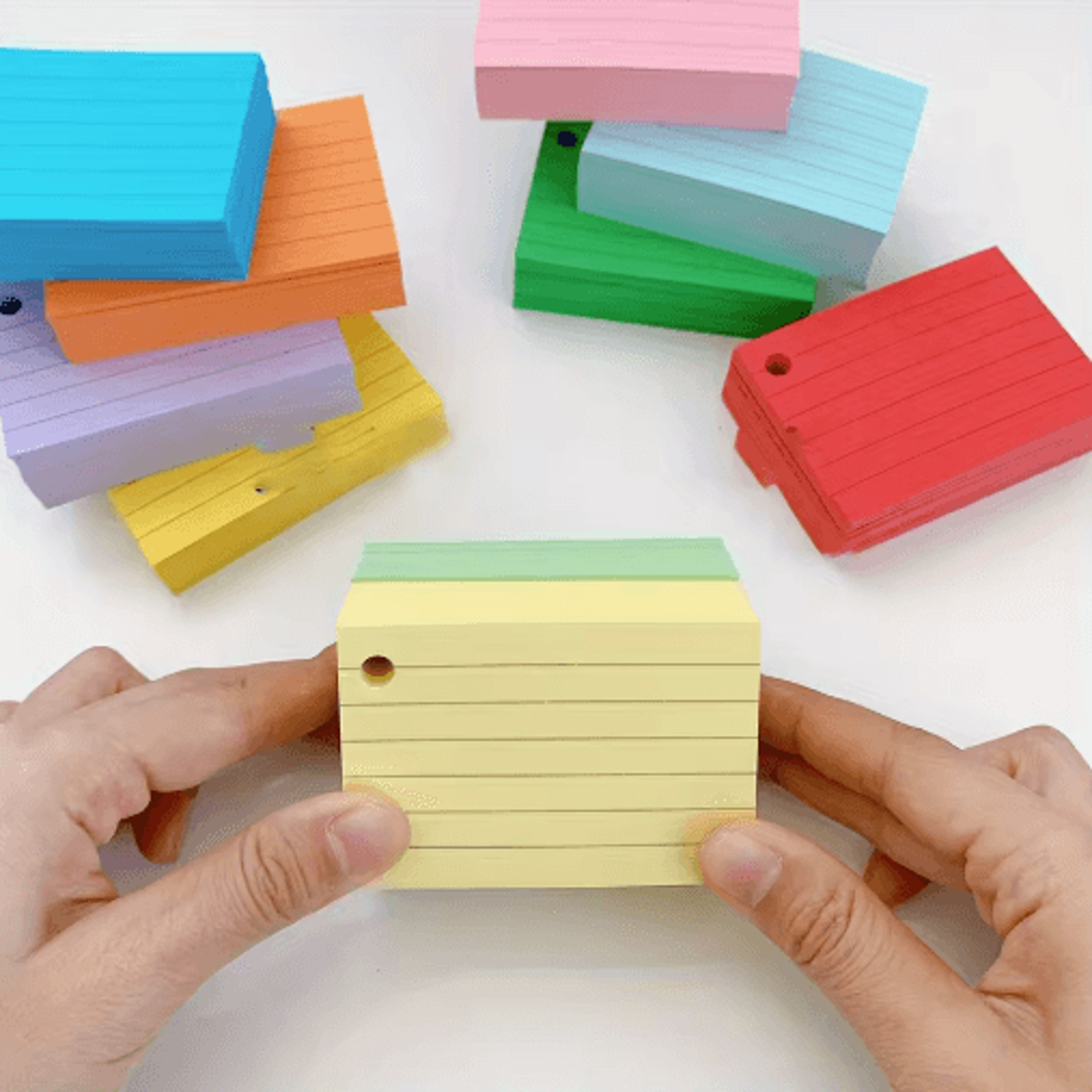500 Sheet Lined Colored Index Cards With Rings Ruled Flashcards For Study And School Notes 6