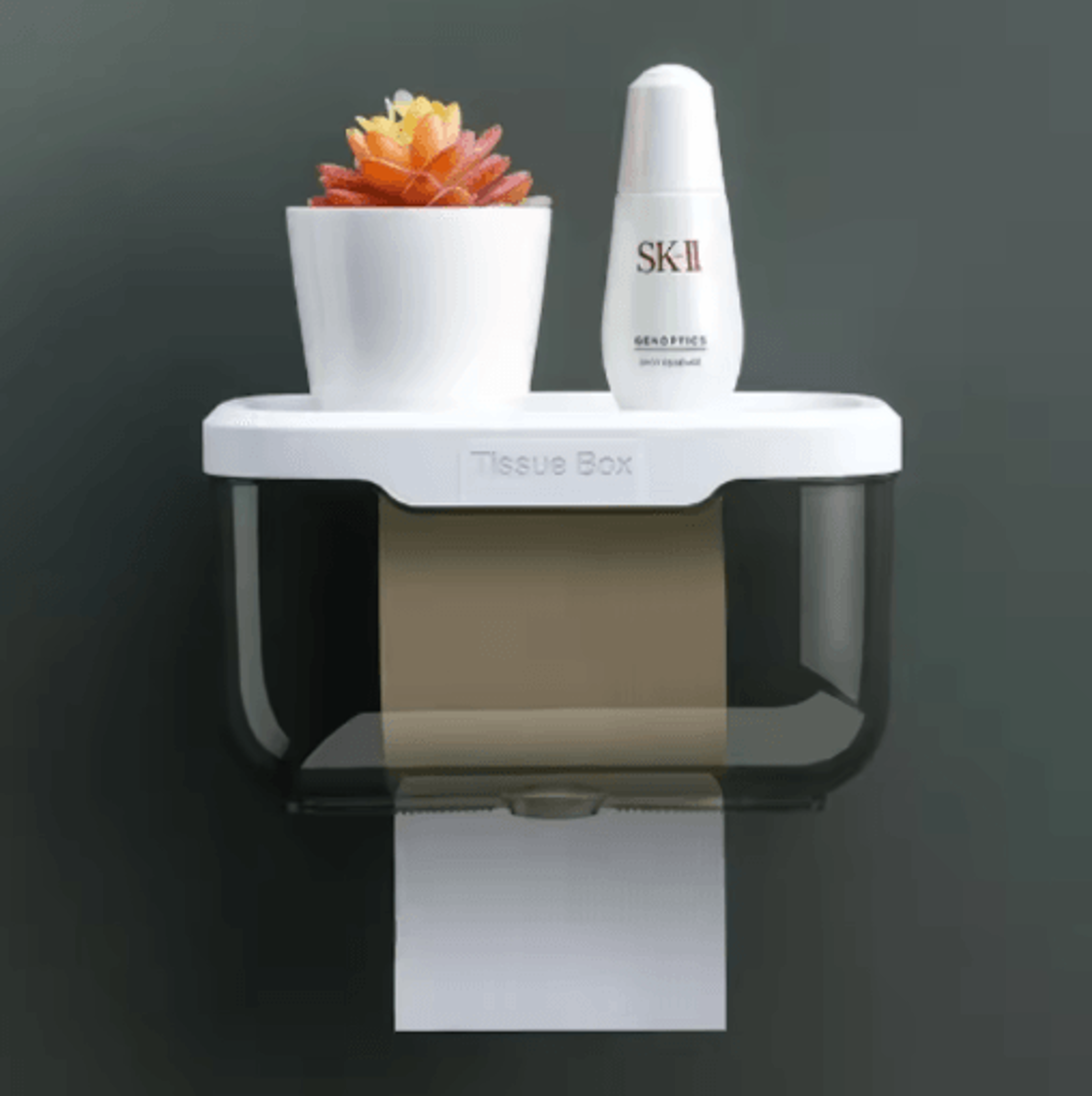 Space Saving Wall Mounted Toilet Paper Holder Adhesive Tissue Dispenser With Storage Box 1