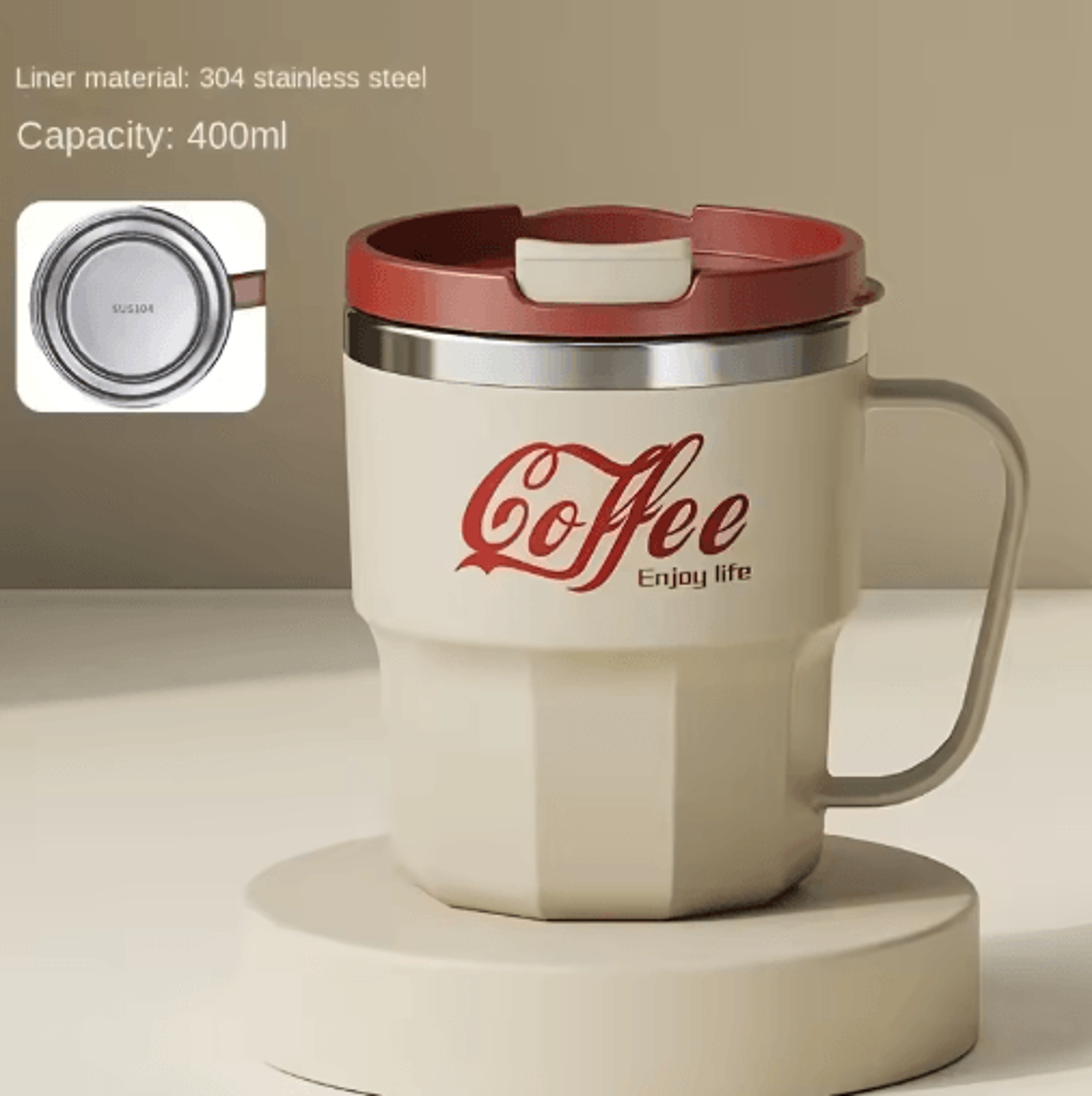 Insulated Stainless Steel Cup 304 Steel Anti Drop Mug With Lid For Home Office And Dorm 4