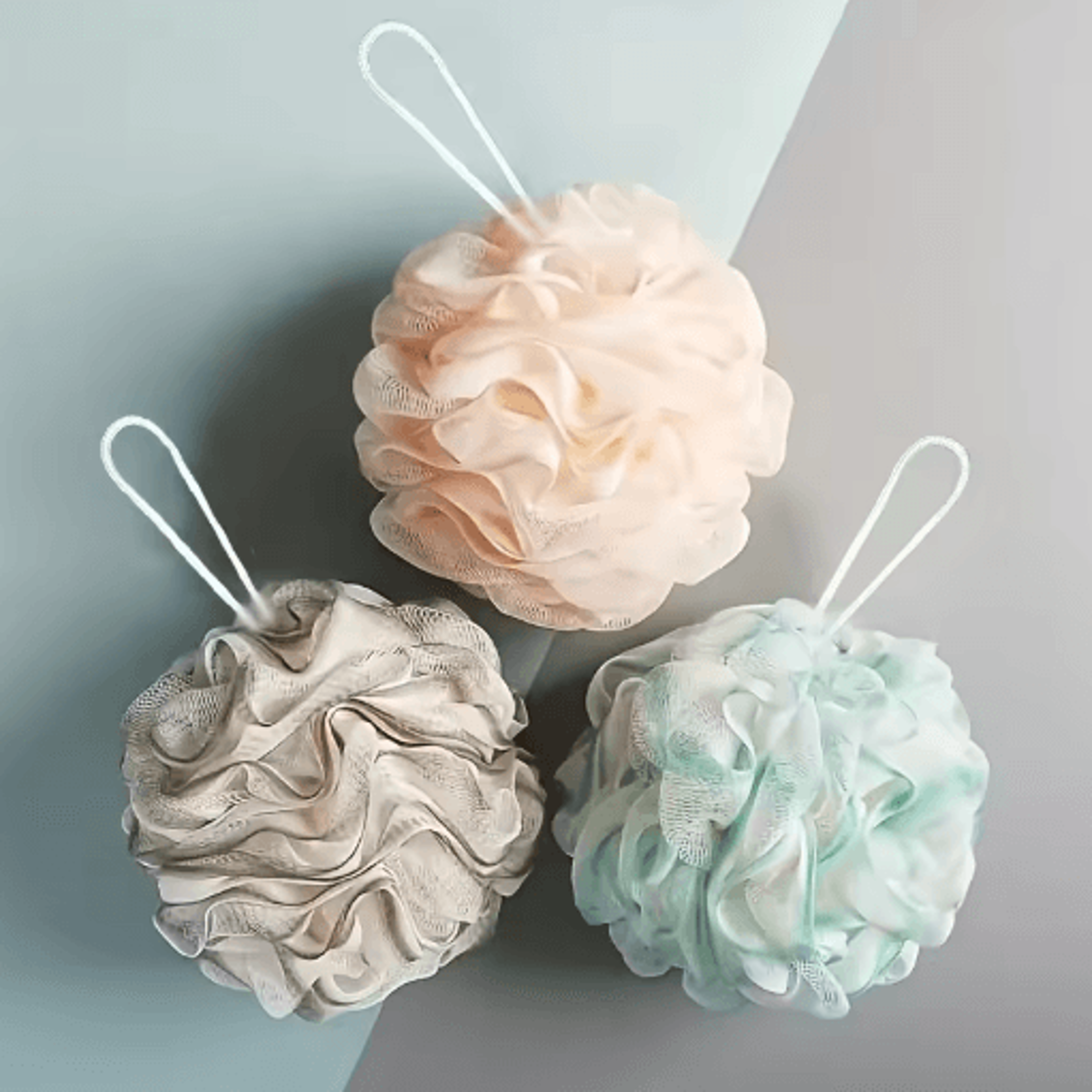 Luxurious Bath Sponge Shower Ball Super Soft Exfoliating Loofah With Hanging Loop 0