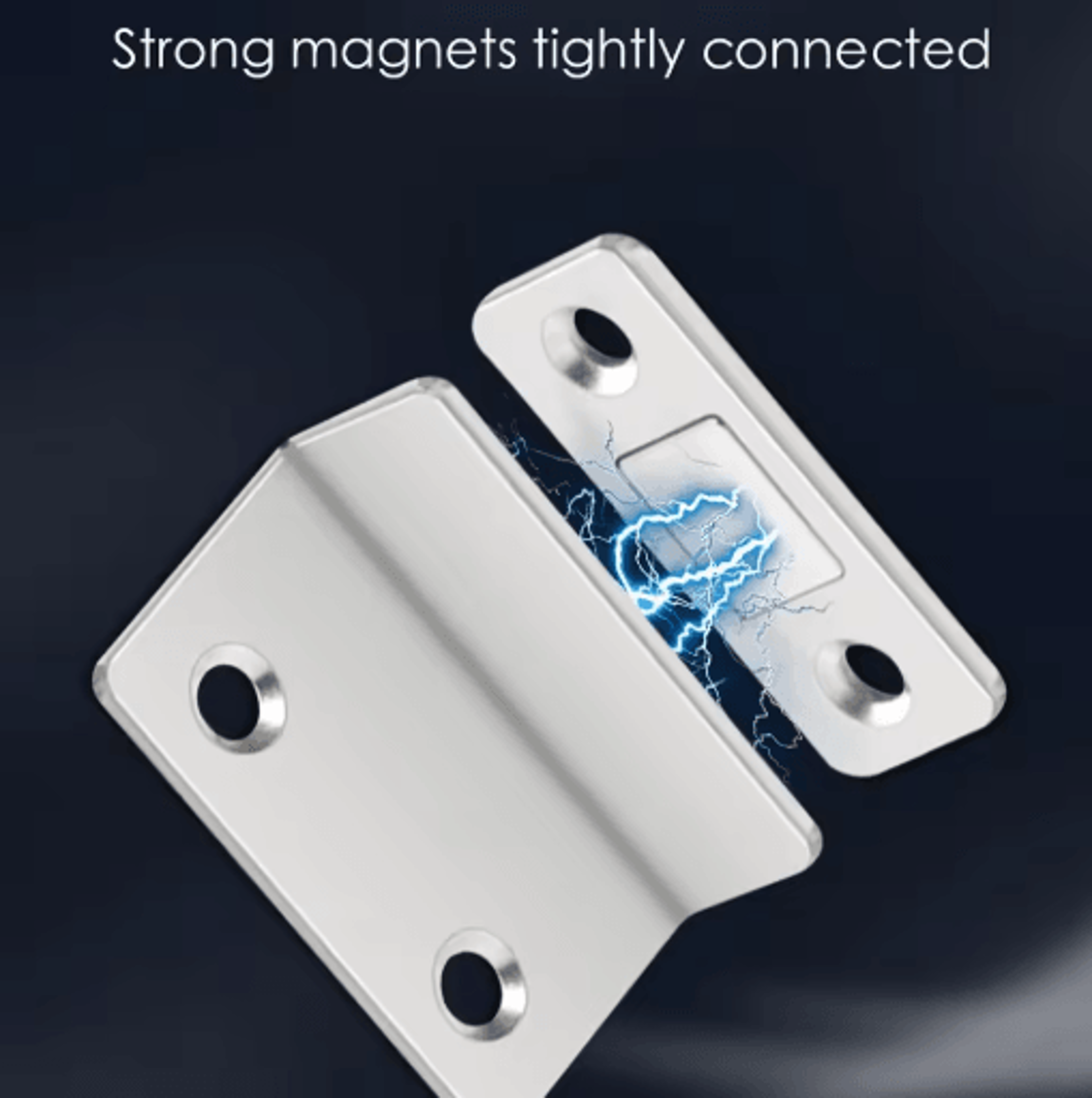 2pcs Invisible Magnetic Door Catch Latch Drill Free Strong Adhesion Cabinet And Sliding Door Catch 2