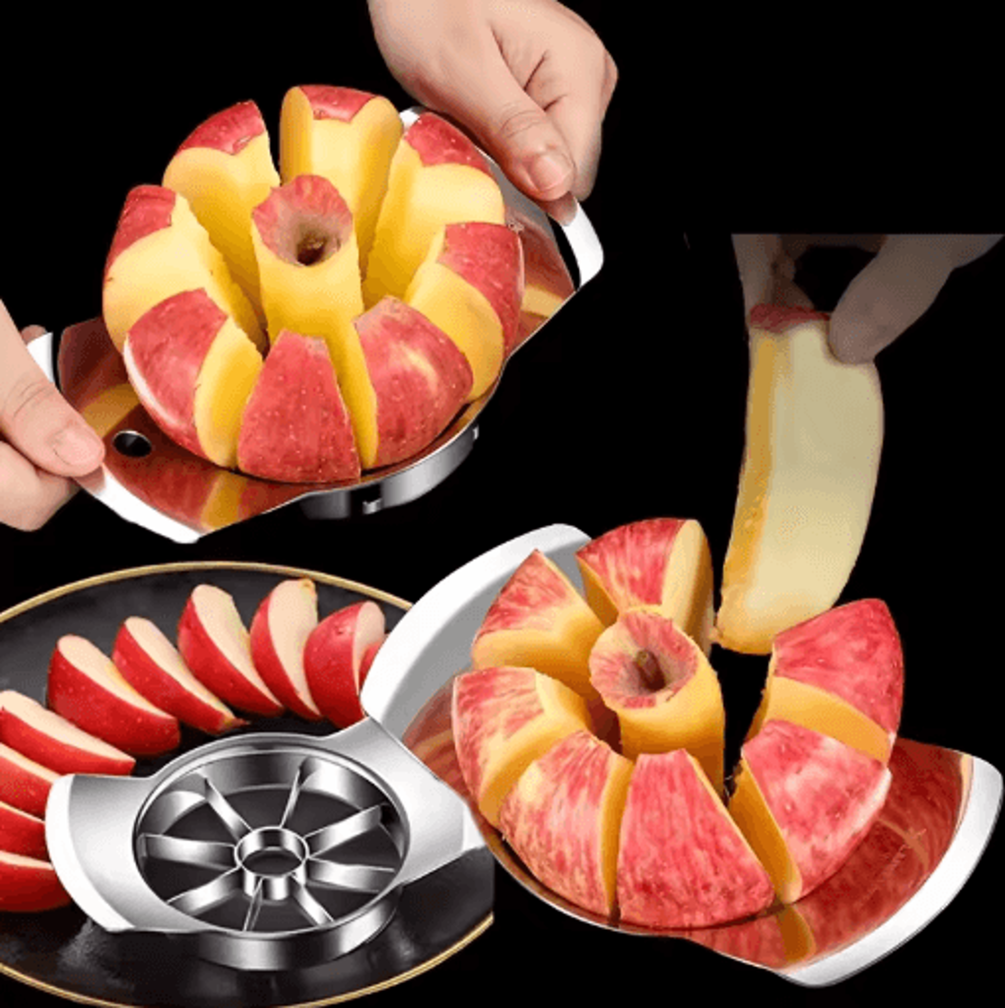 Stainless Steel Fruit Slicer And Peeler Easy Apple And Orange Cutting Kitchen Tool 4